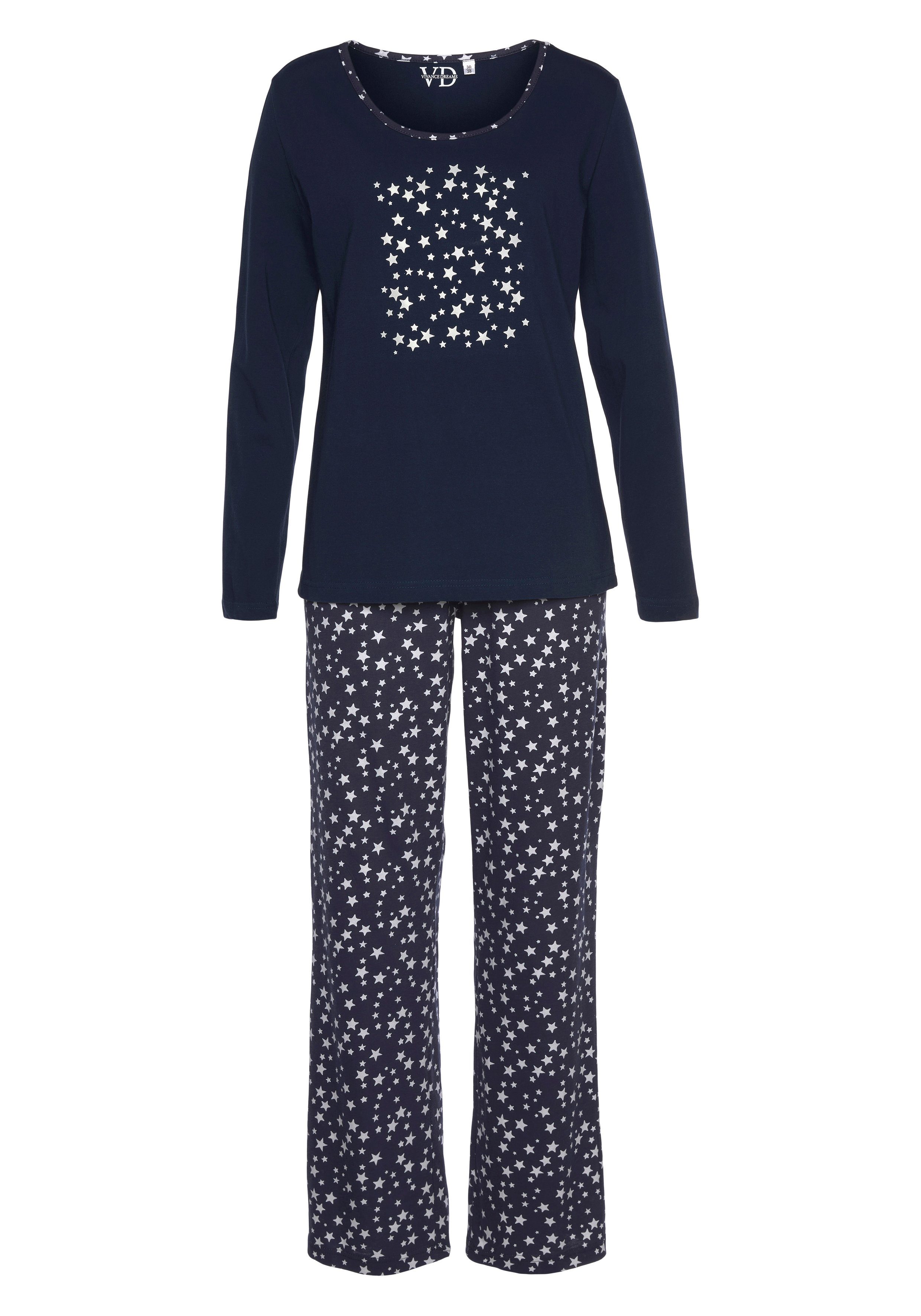 Vivance Dreams Pyjama met sterrenprint (2-delig, 1 stuk)