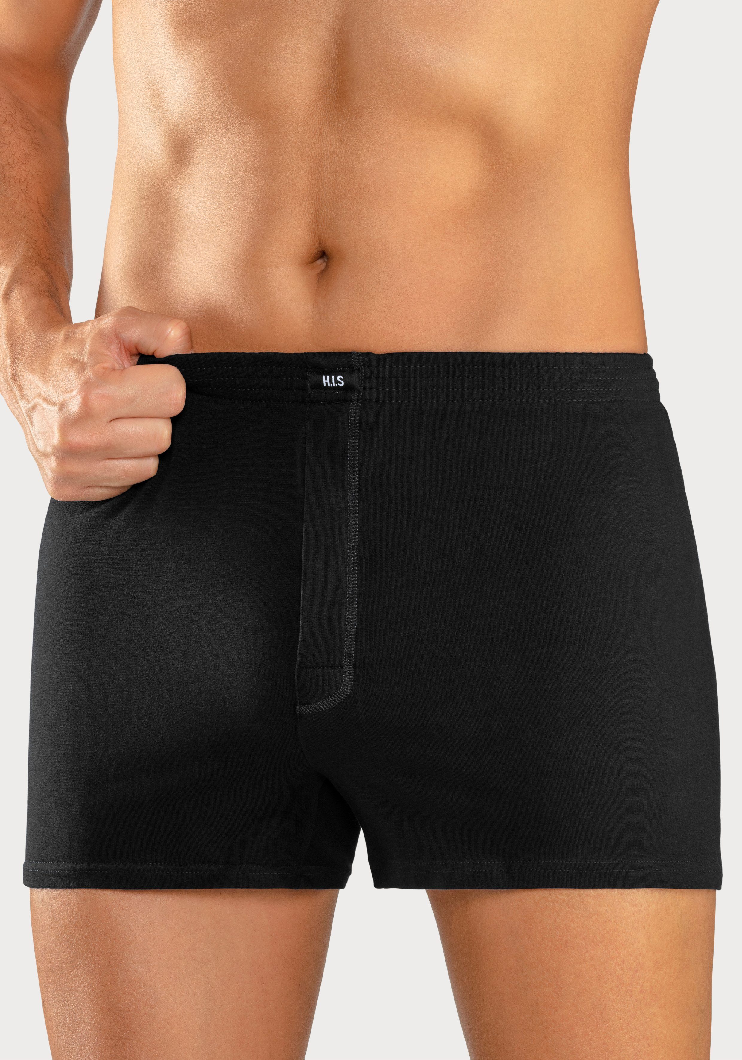 H.I.S Wijde boxershort van zacht single-jerseymateriaal (set, 2 stuks)