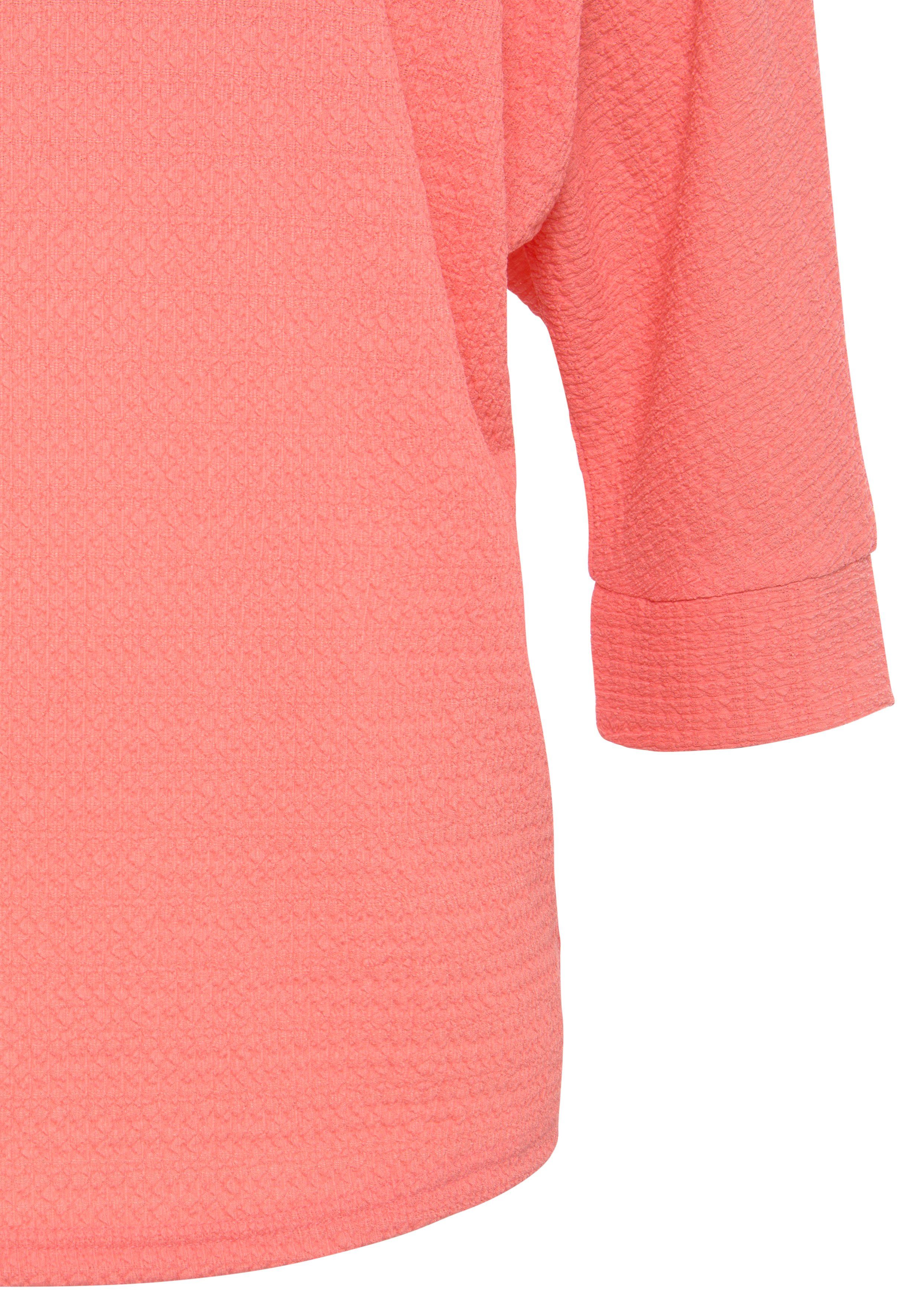 Vivance Shirt met 3/4-mouwen Van kreukvrije crêpe-kwaliteit gemaakt van strijkvrije crêpe stof