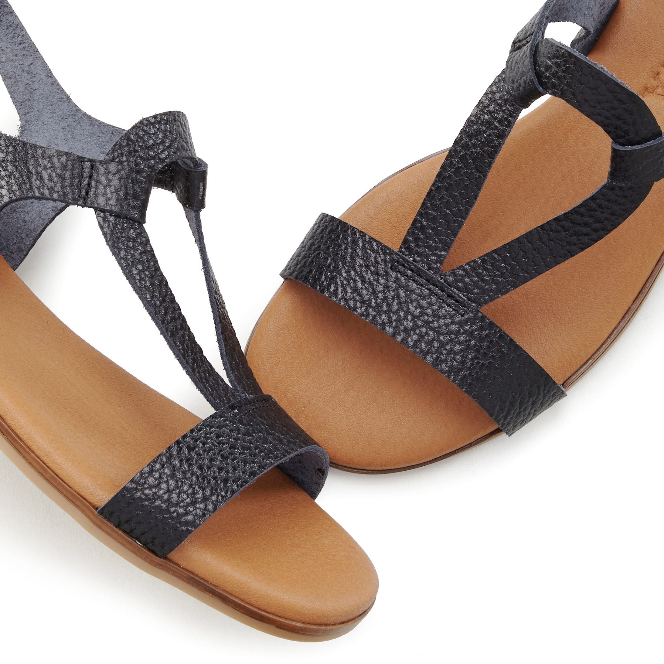 Lascana Sandalen Zomerschoen Sandalette, zomerschoen van hoogwaardig leer in metallic-look
