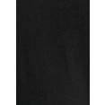 lascana shirt met korte mouwen in verkorte lengte zwart