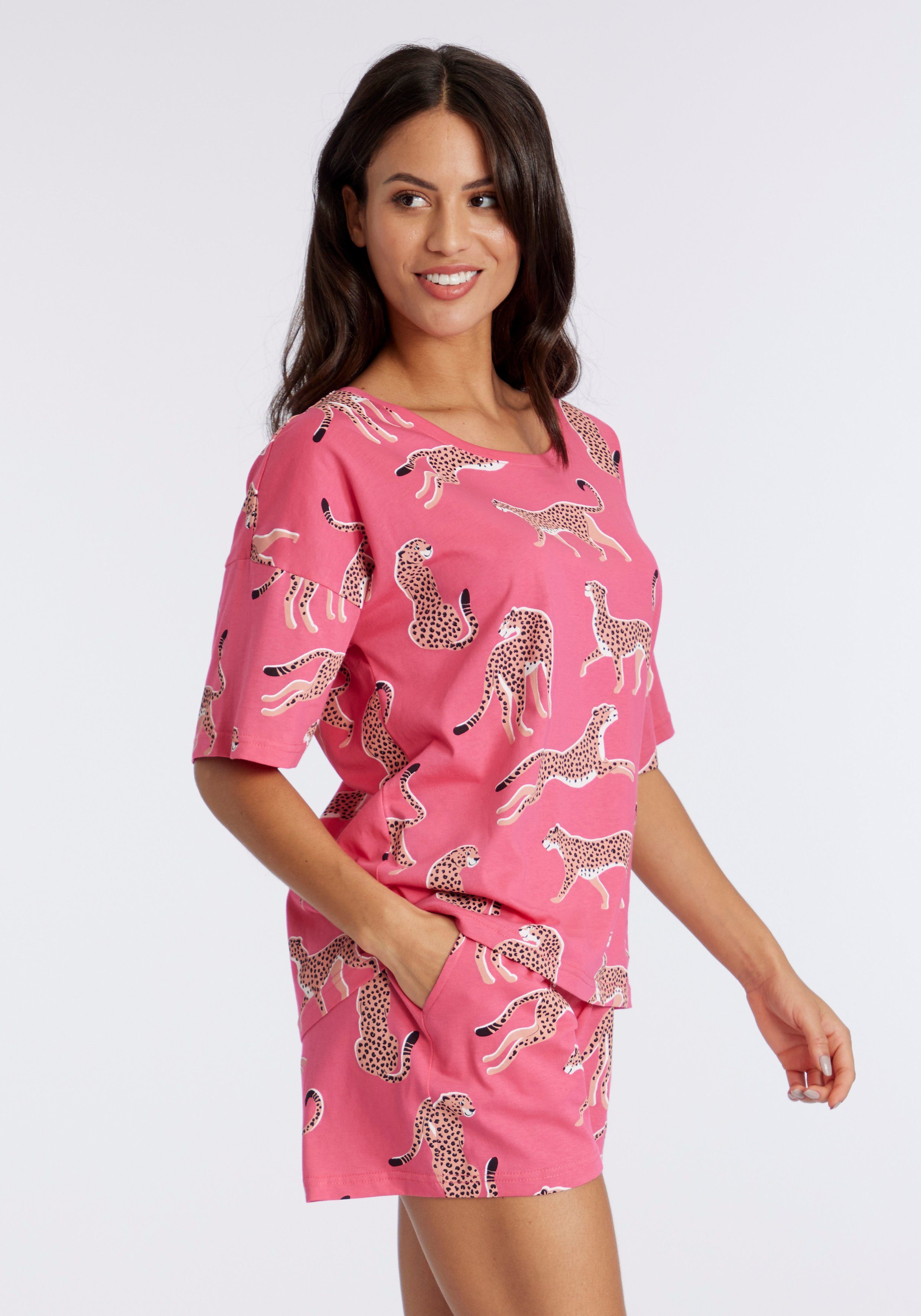 Vivance Dreams Shortama mt animal alloverprint (2-delig)