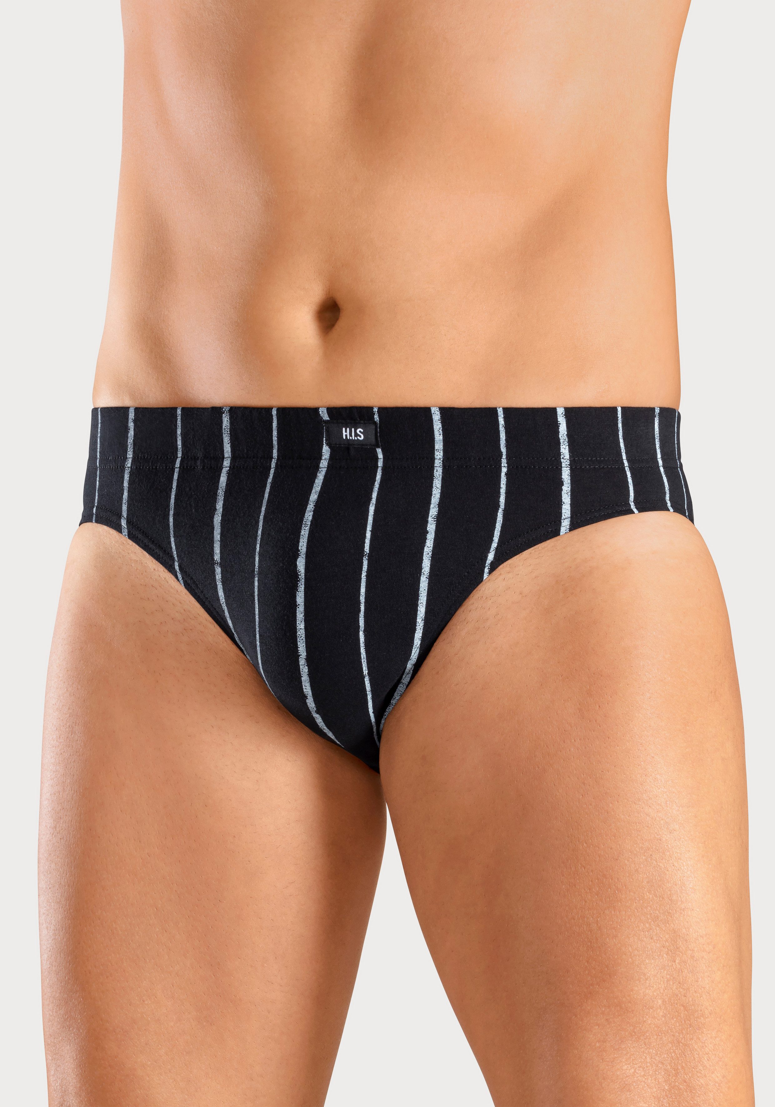 H.I.S Slip van katoen-stretch (set, 7 stuks) heren maat M zwart