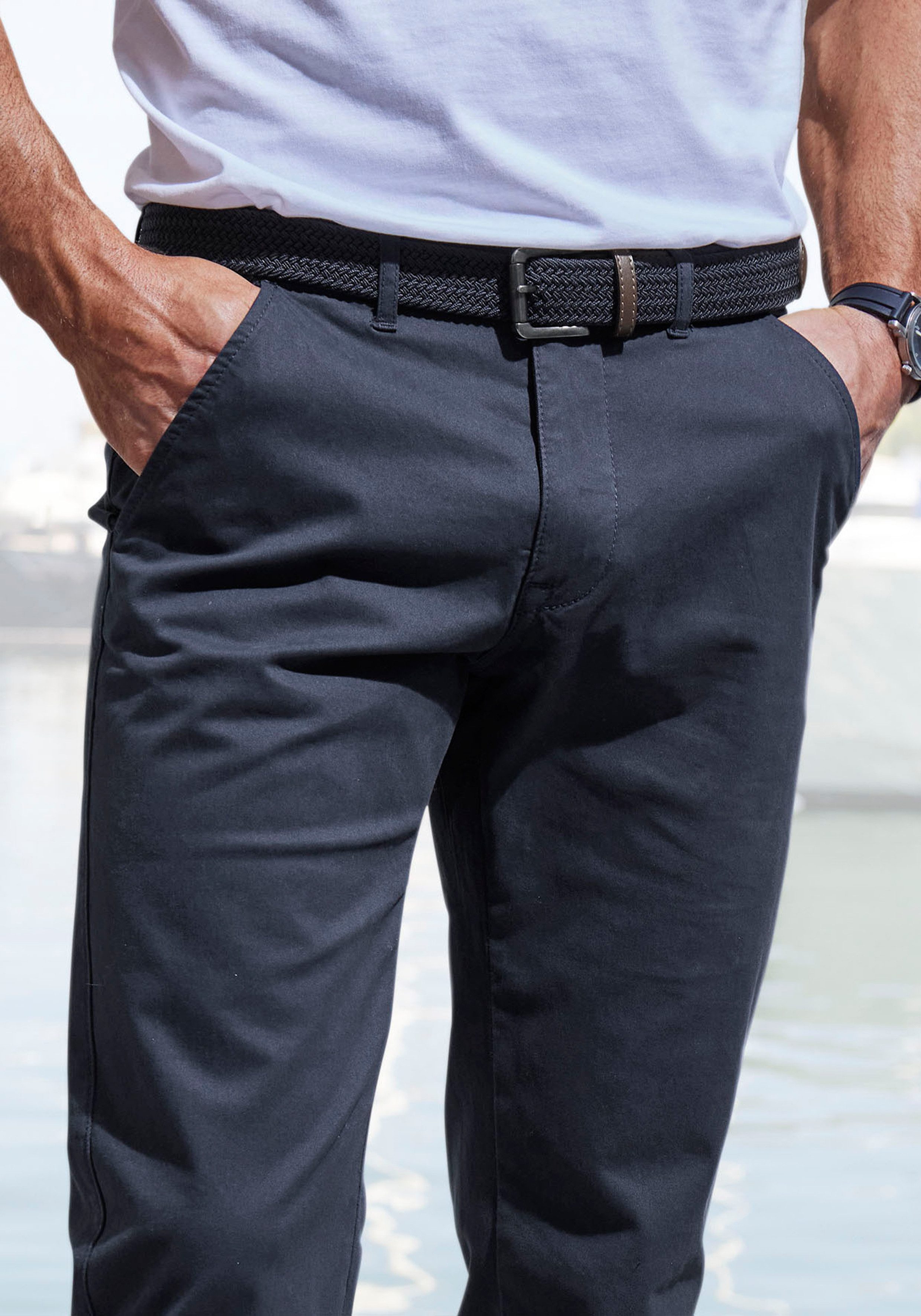 John Devin Chino Regular fit elastische katoenkwaliteit