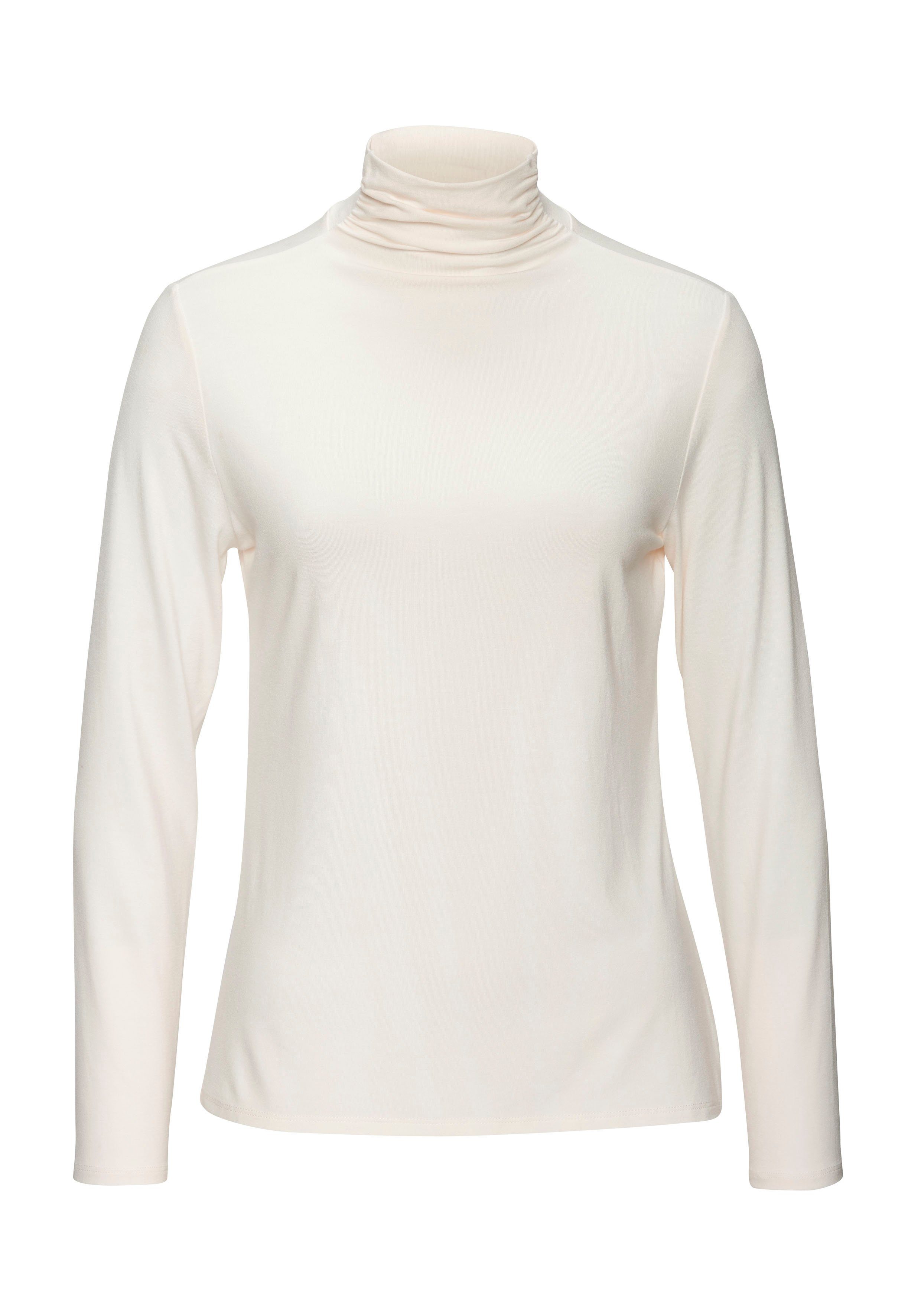 Lascana Shirt met staande kraag Van zachte viscose-stretch van zachte viscosekwaliteit