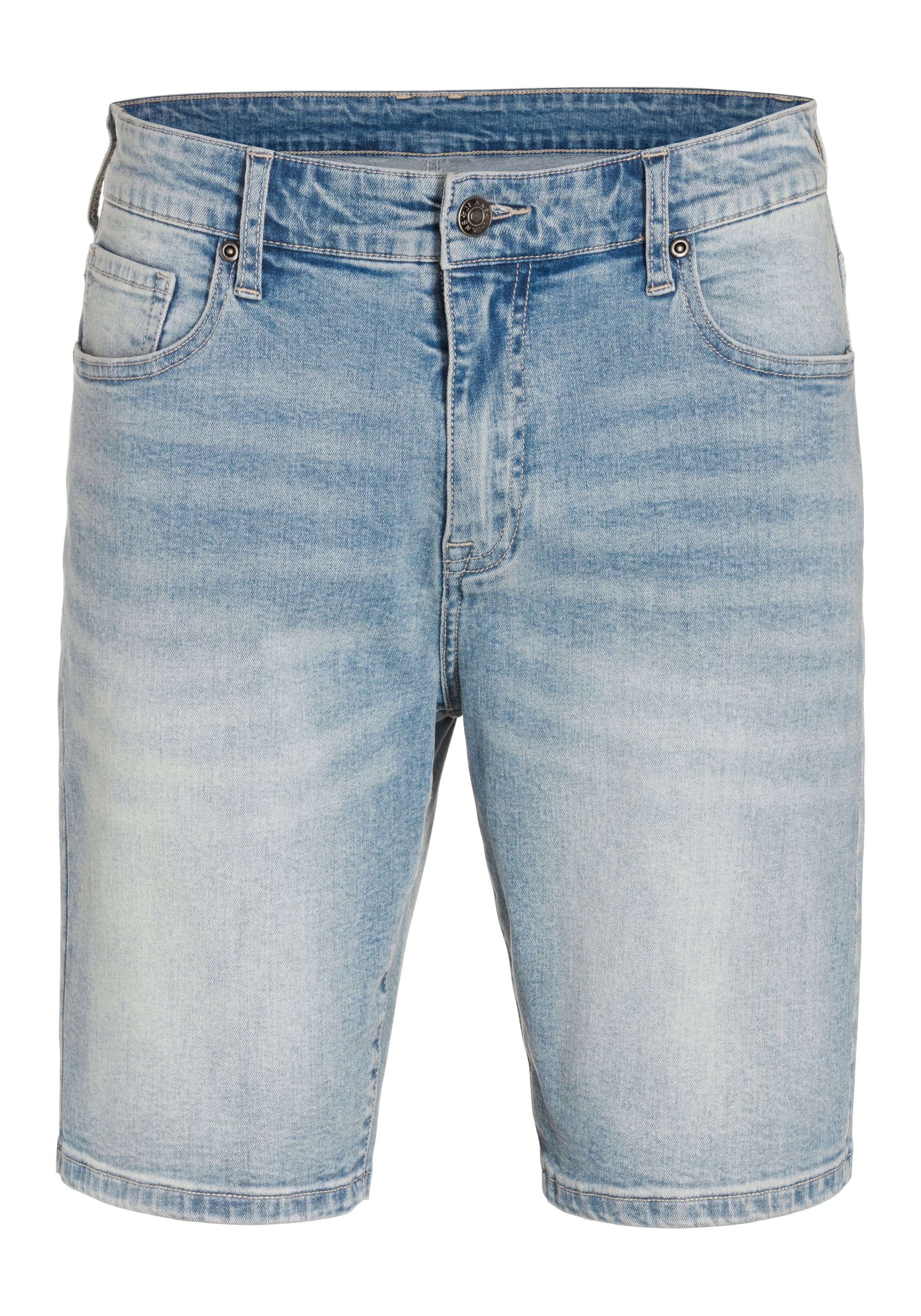 Buffalo Jeansshort 5-pocketshort met normale taillehoogte, korte broek van elastische denimkwaliteit