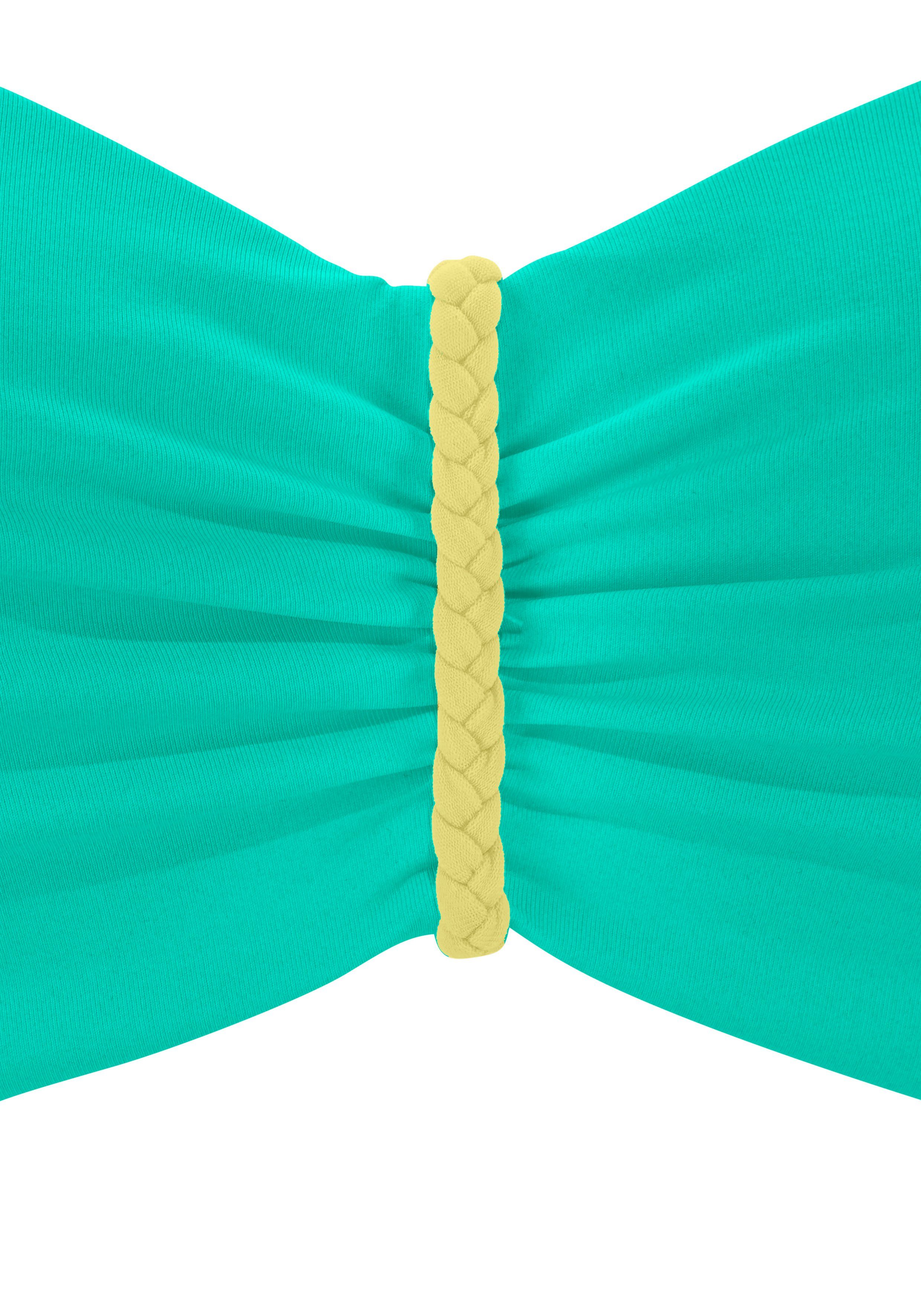 Venice Beach Beugelbikinitop in bandeaumodel ANNA met gevlochten details