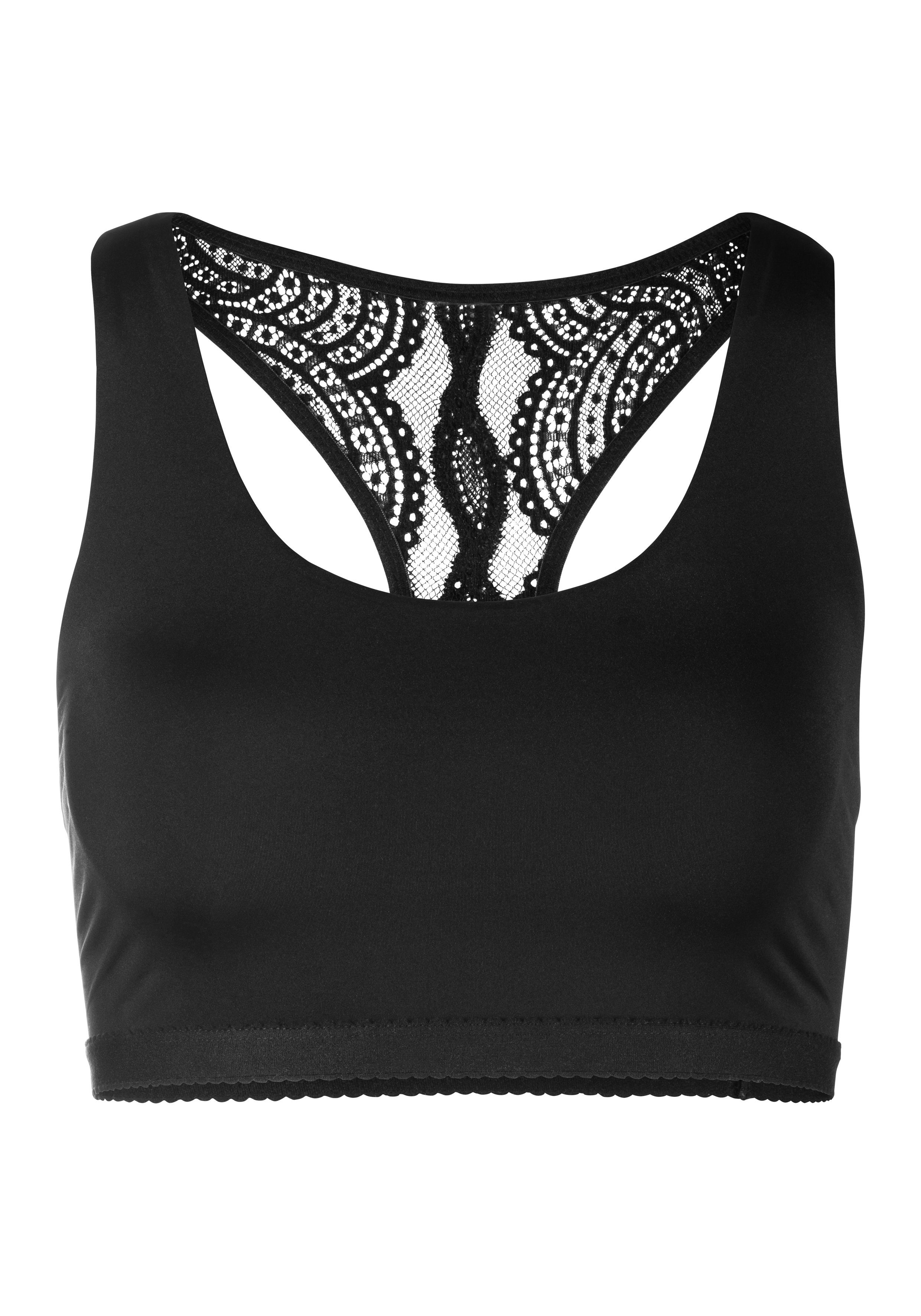 Lascana Bustier met racerback en fijne kant