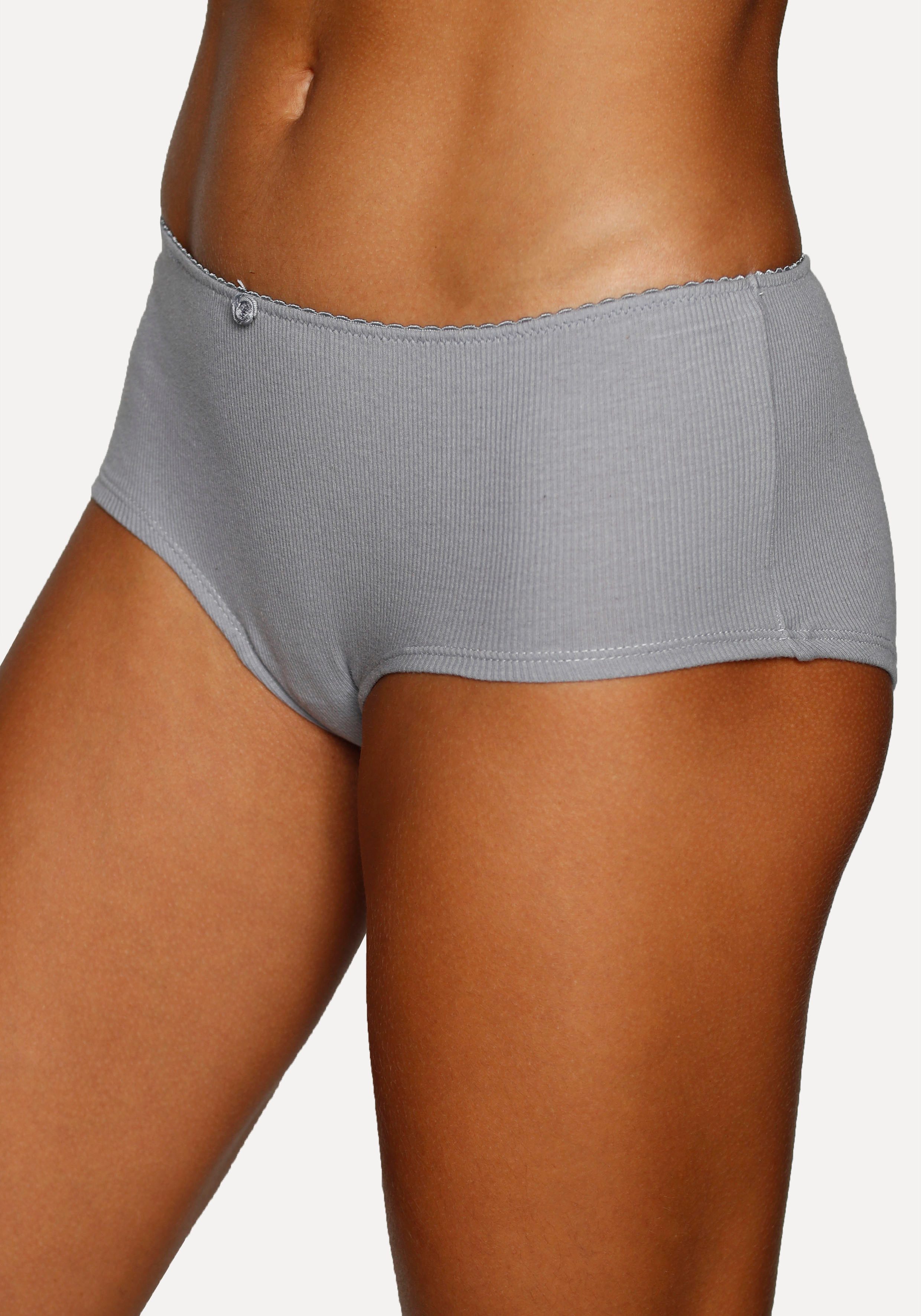 Vivance Hipster van zachte en elastische ribstof, met delicate roosjes vooraan (3 stuks)