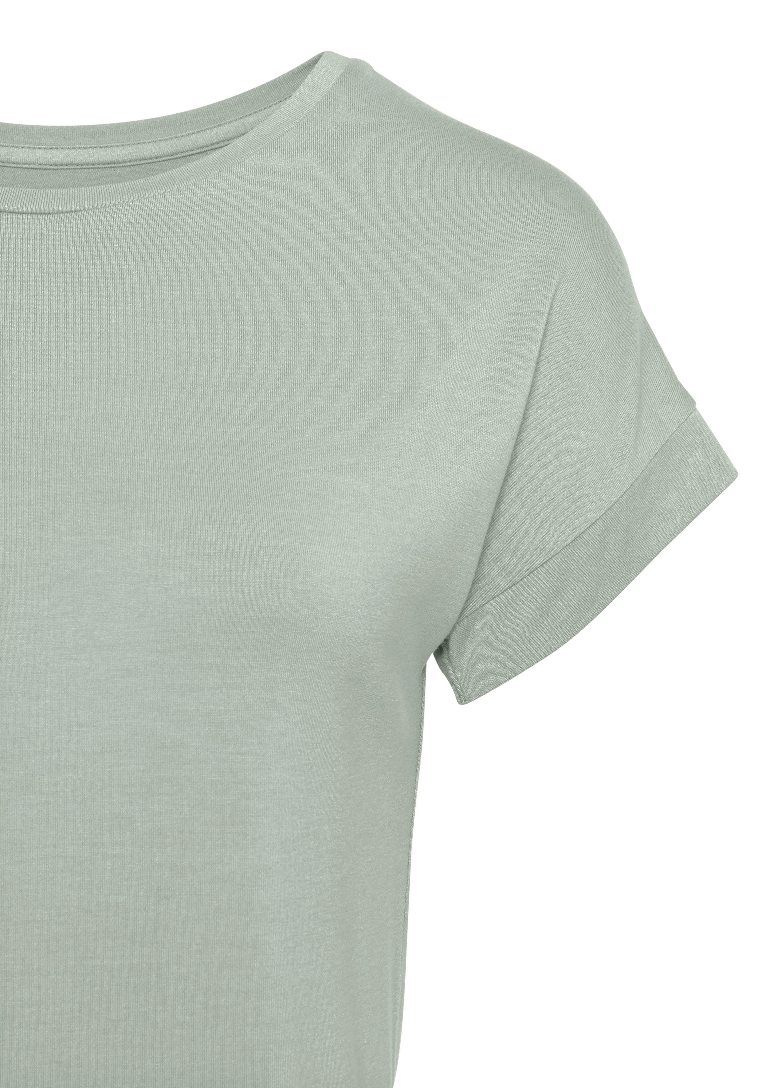 Vivance Shirt met korte mouwen Met elastiek in de band van zachte viscose-stretch