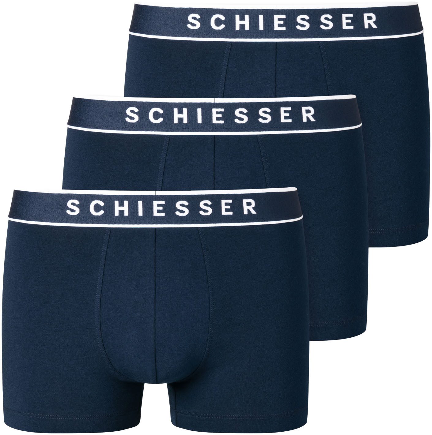 Schiesser Boxershorts 95-5 blauw 3-pack