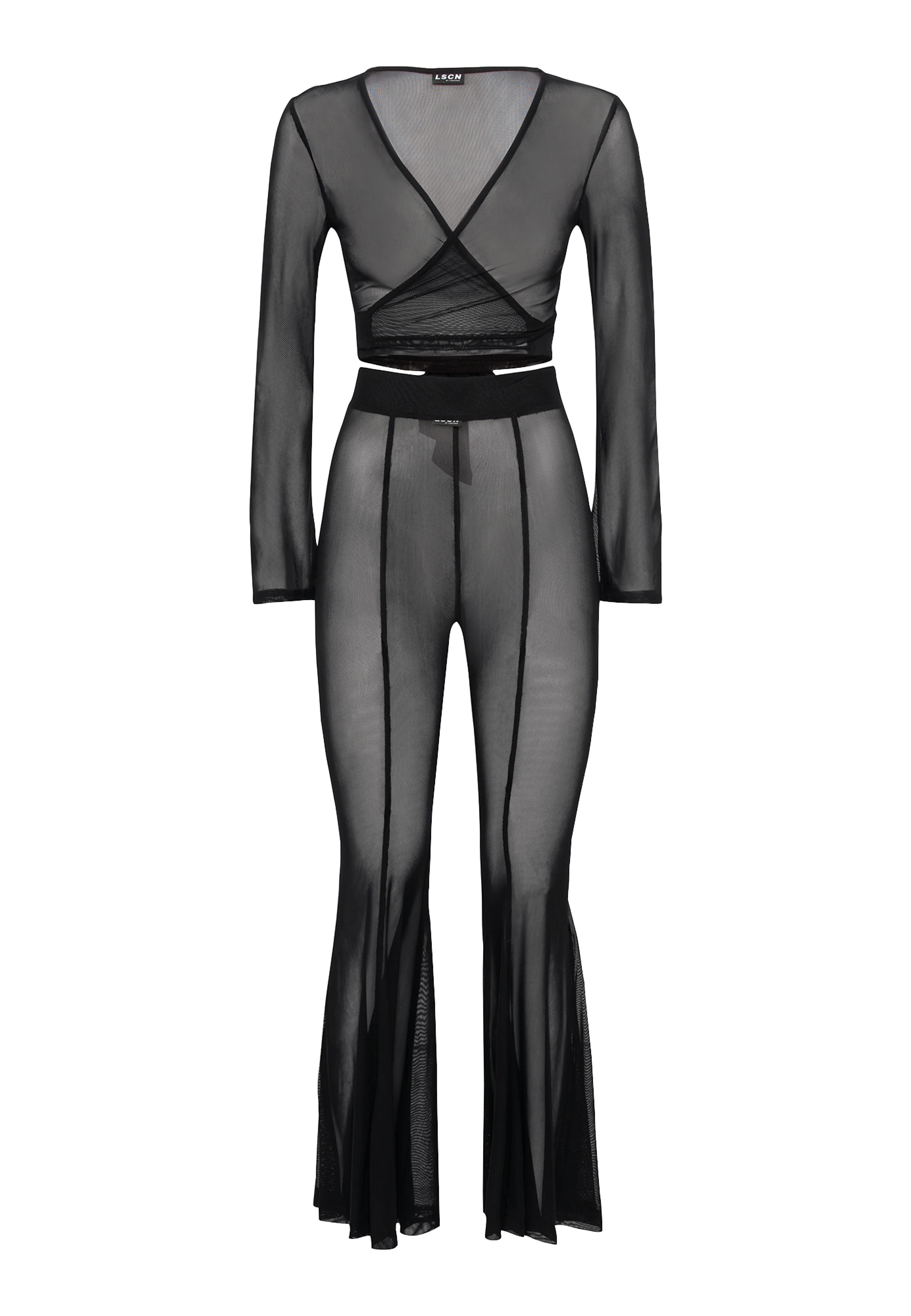 LSCN by LASCANA Shirt met lange mouwen (set, 2-delig, + Broek) shirts maat 42 zwart