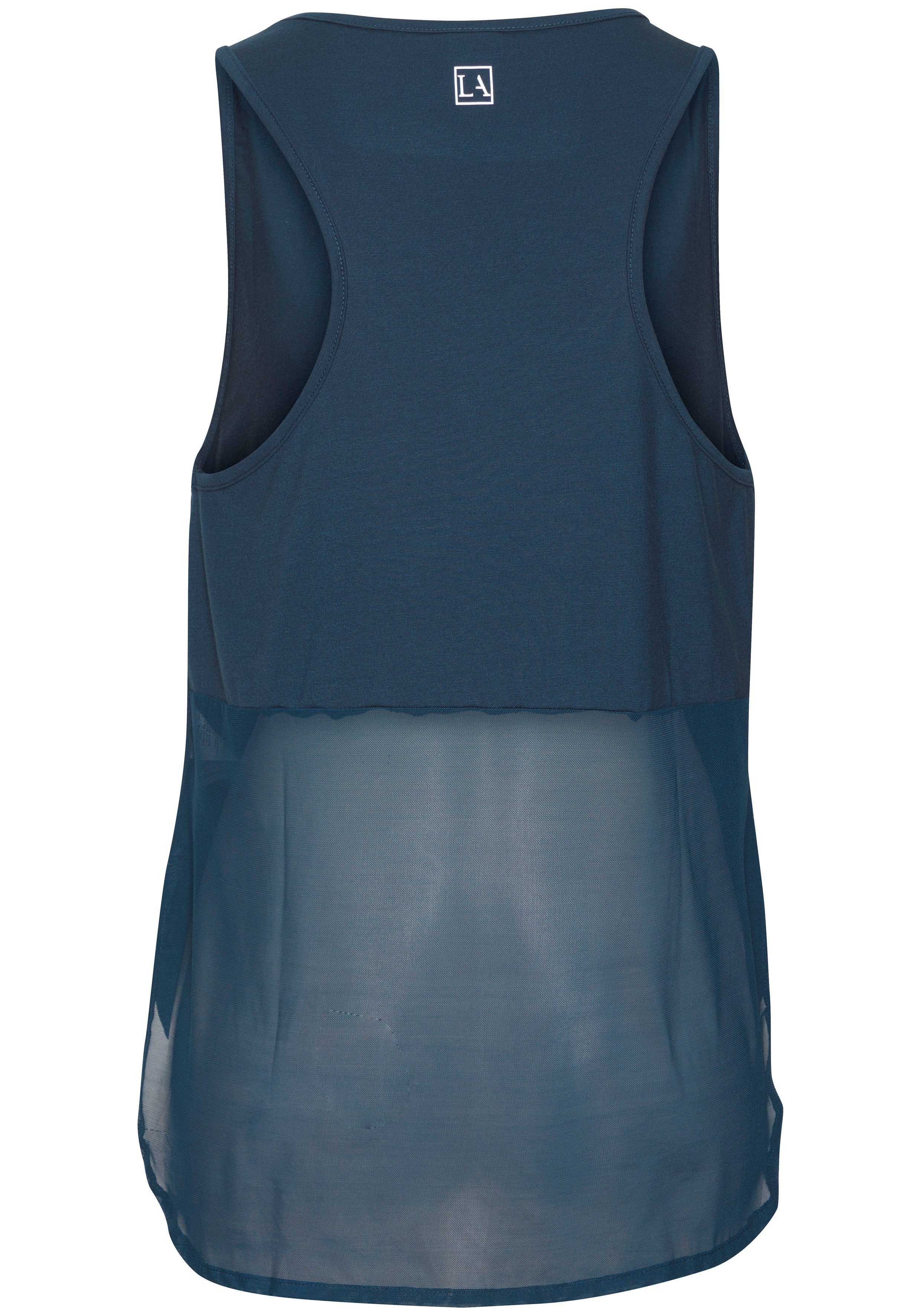 active by Lascana Tanktop Sporttop met mesh inzet en racerback