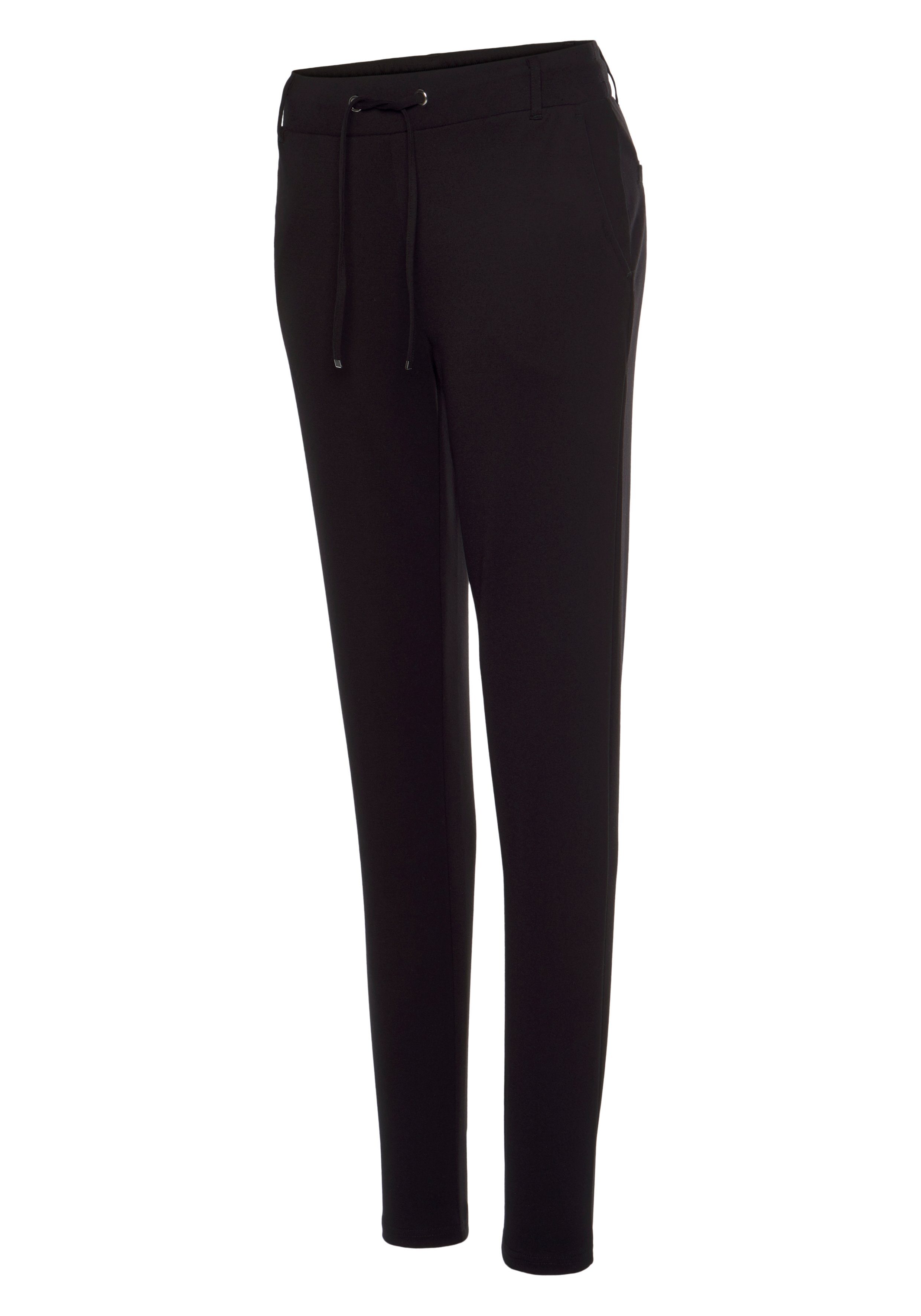 Lascana Jogpants met elastische tailleband en riemlussen, loungewear (1-delig)