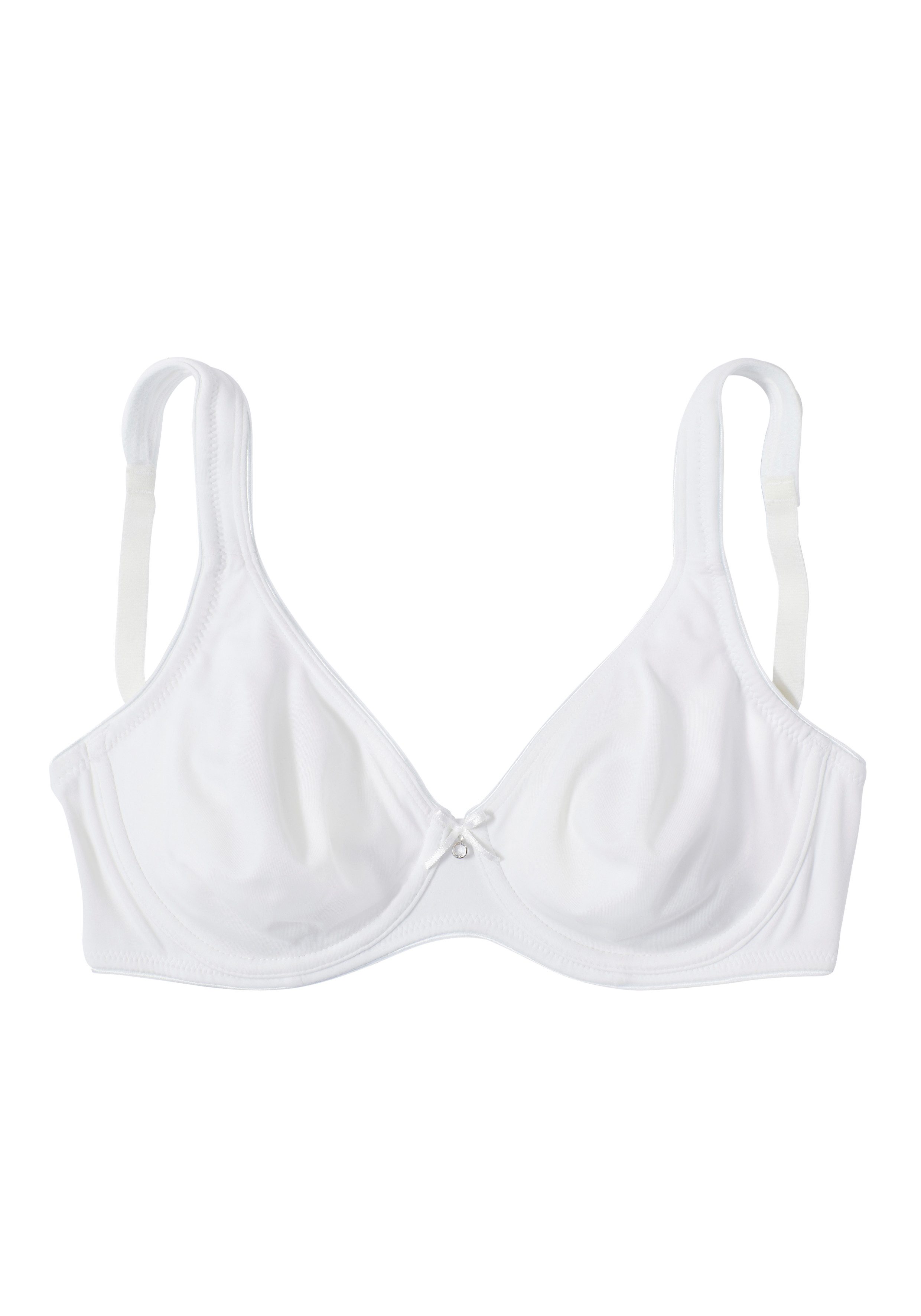 Lascana T-shirt-bh Perfect basic met beugel en ongevulde cups, van zijdeachtige microvezel