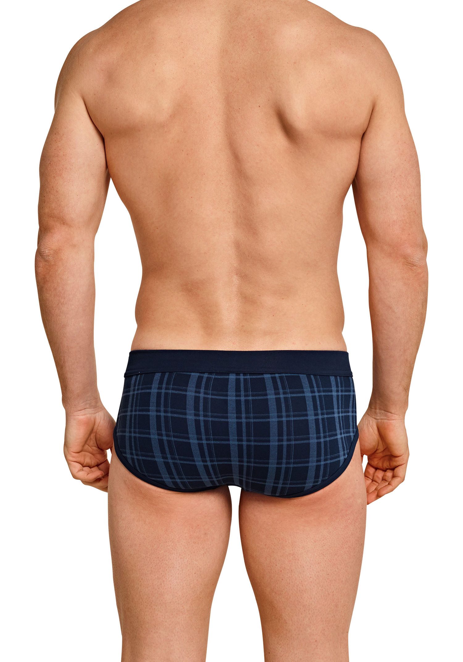 Schiesser Slip Original Classics met contrasterend ruitpatroon (2 stuks, Set van 2)