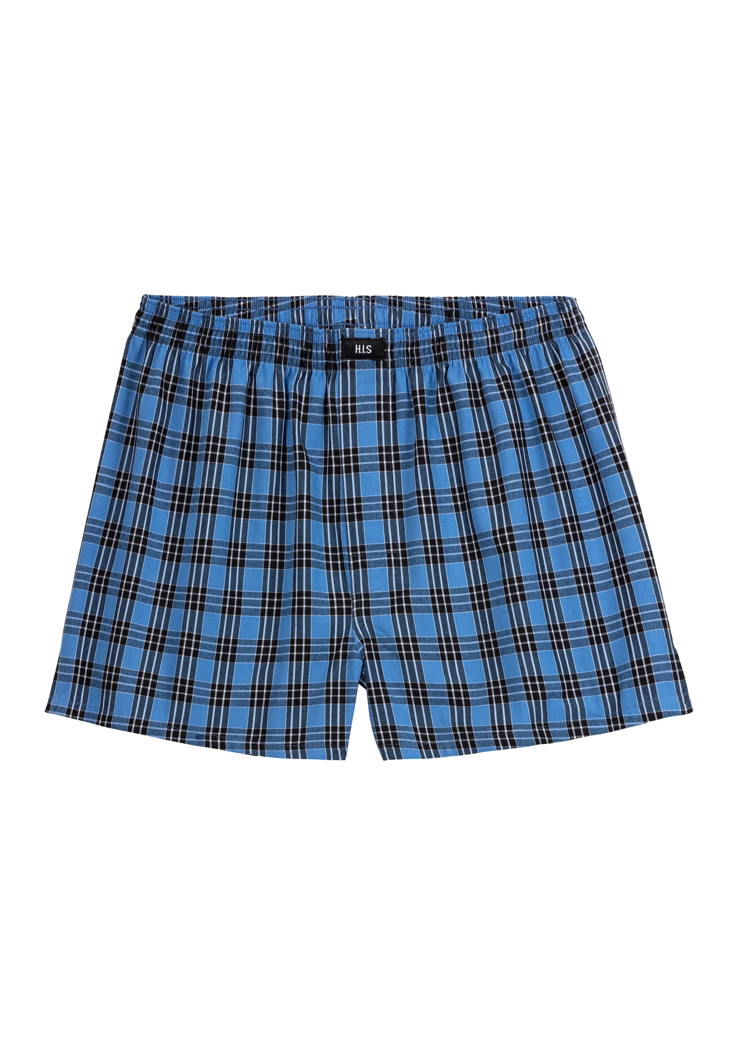 H.I.S Geweven boxershort met verschillende ruitmotieven (set, 3 stuks)