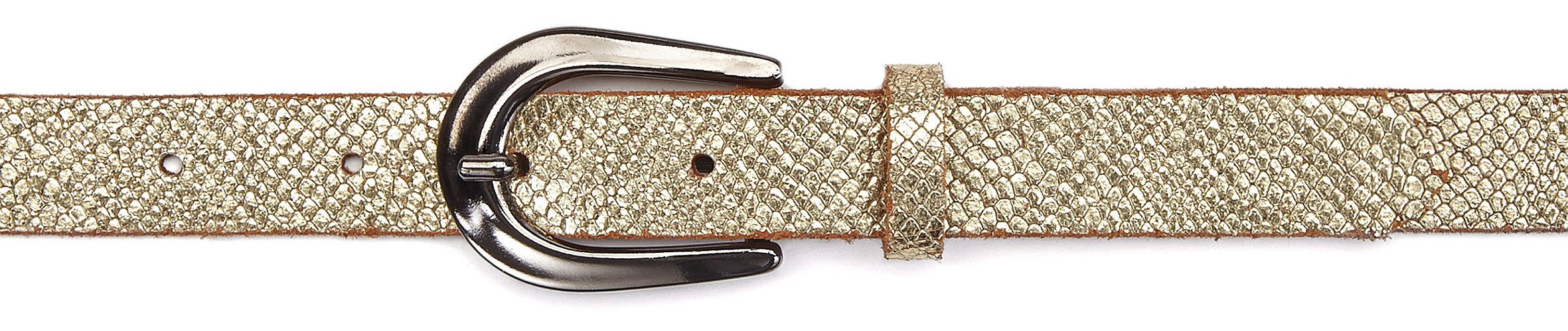 Lascana Heupriem Leren riem smalle riem in metallic-slang-look, voor broeken, jeans & jurken
