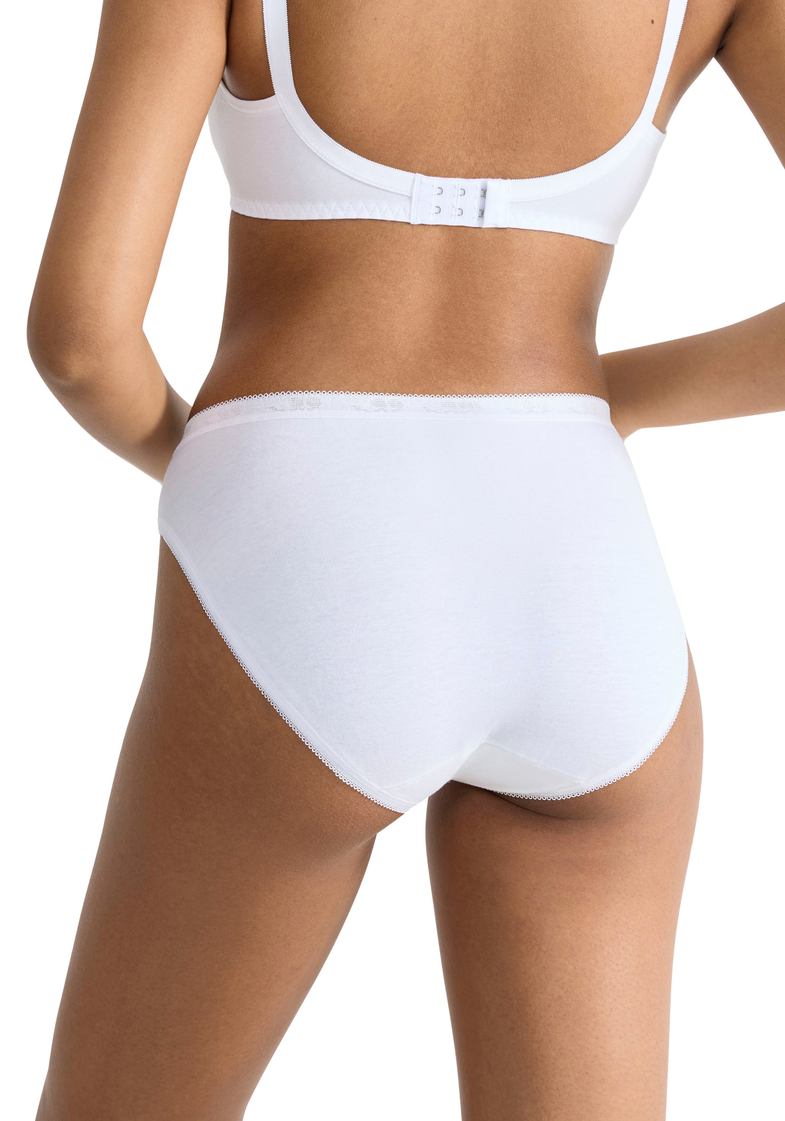 Sloggi Tai slip Basic + perfecte pasvorm, katoenmix, elastisch, zachte naden (Set van 2)