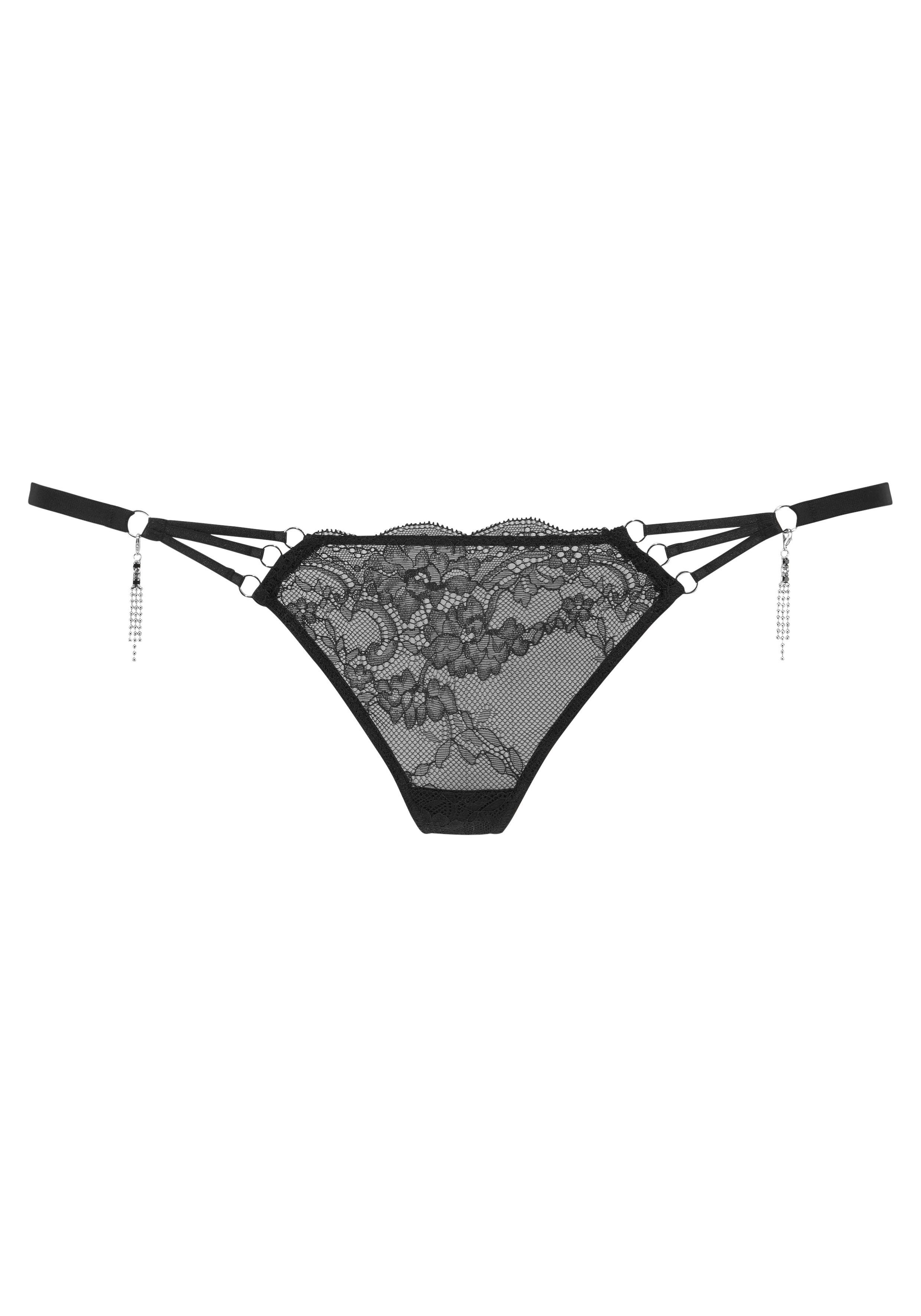 Lascana String met opvallende glitteraccessoires