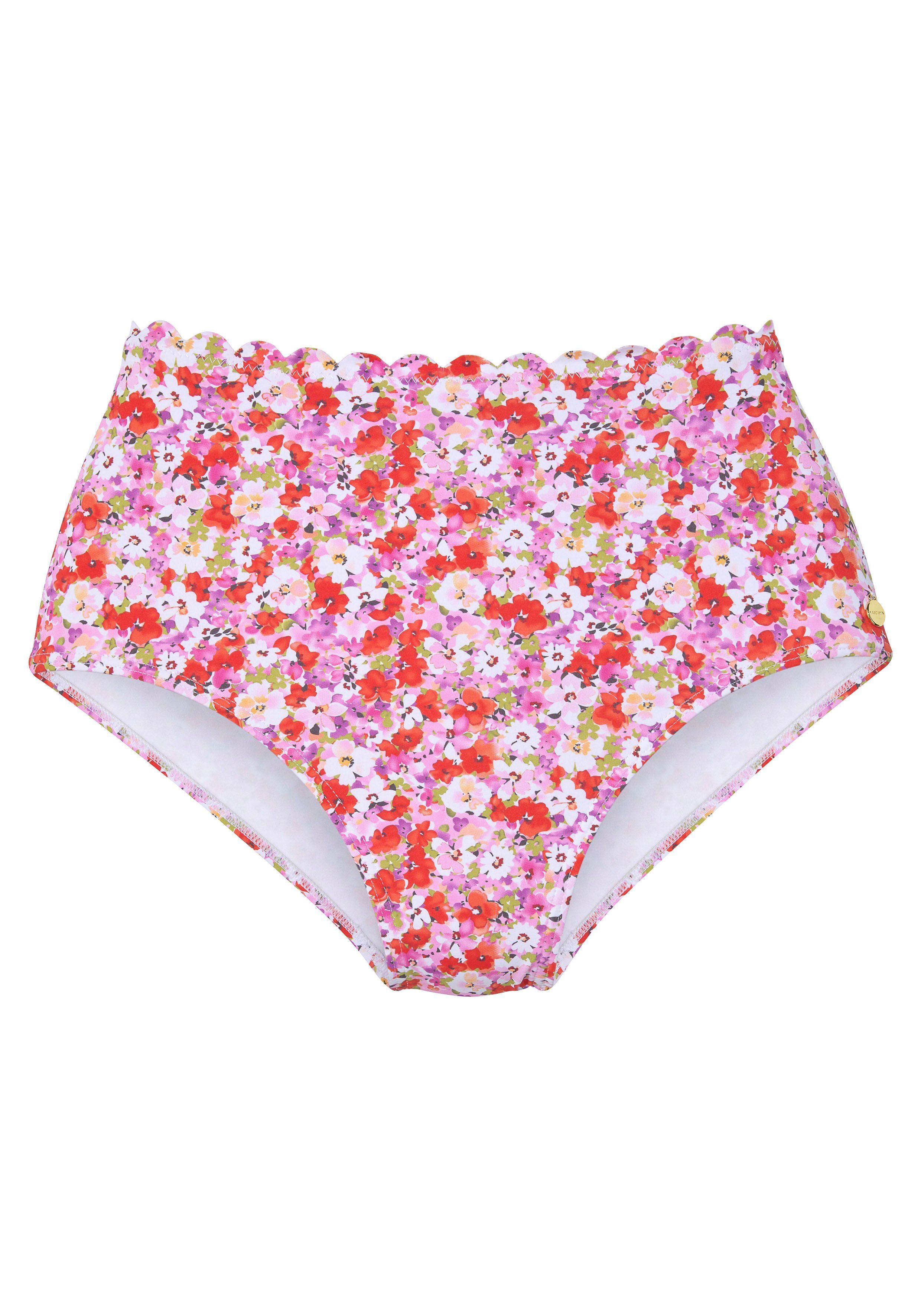 Lascana Highwaist-bikinibroekje Jasmijn in bloemenprint