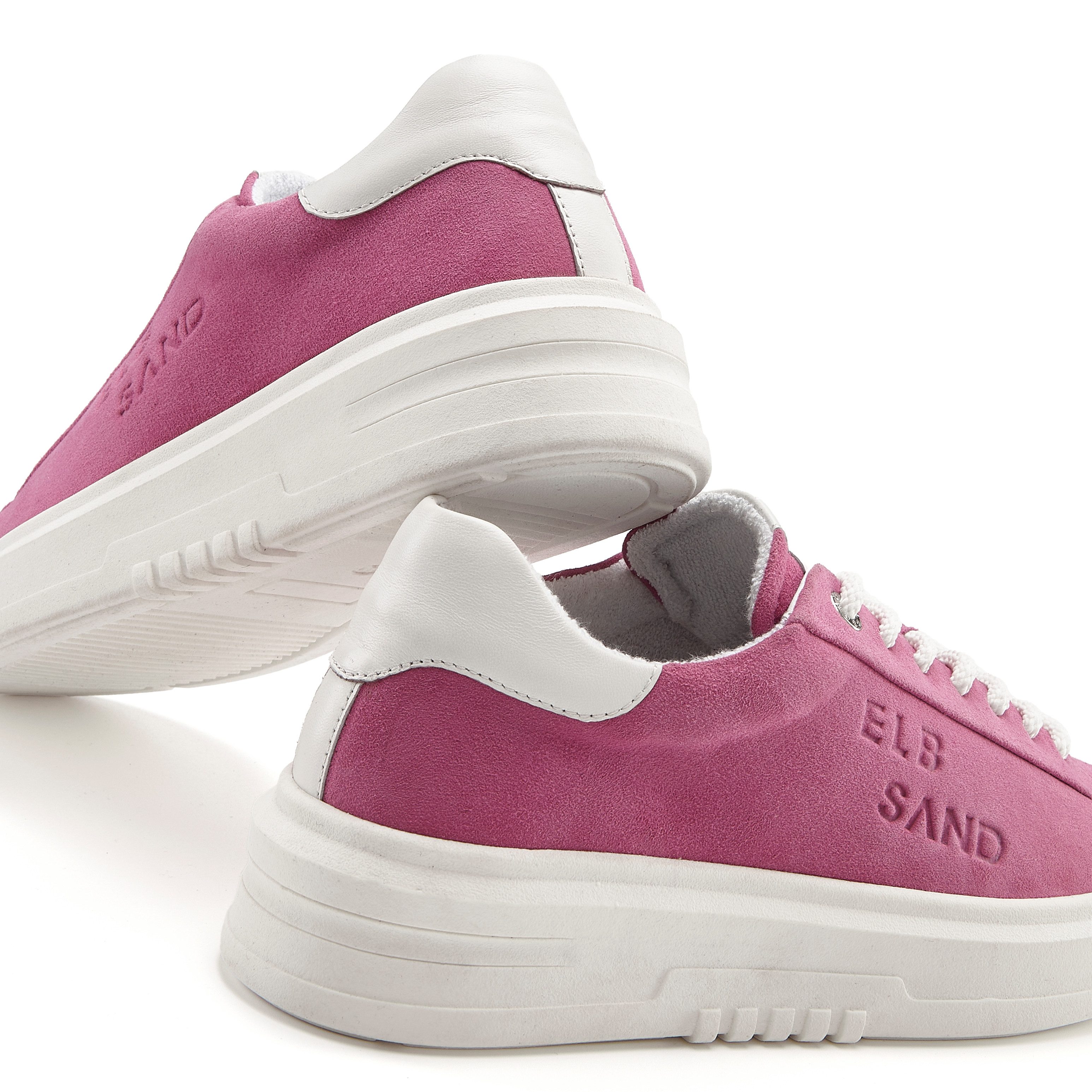 Elbsand Sneakers Veterschoen, vrijetijdsschoen van leer met modieuze plateaus zool