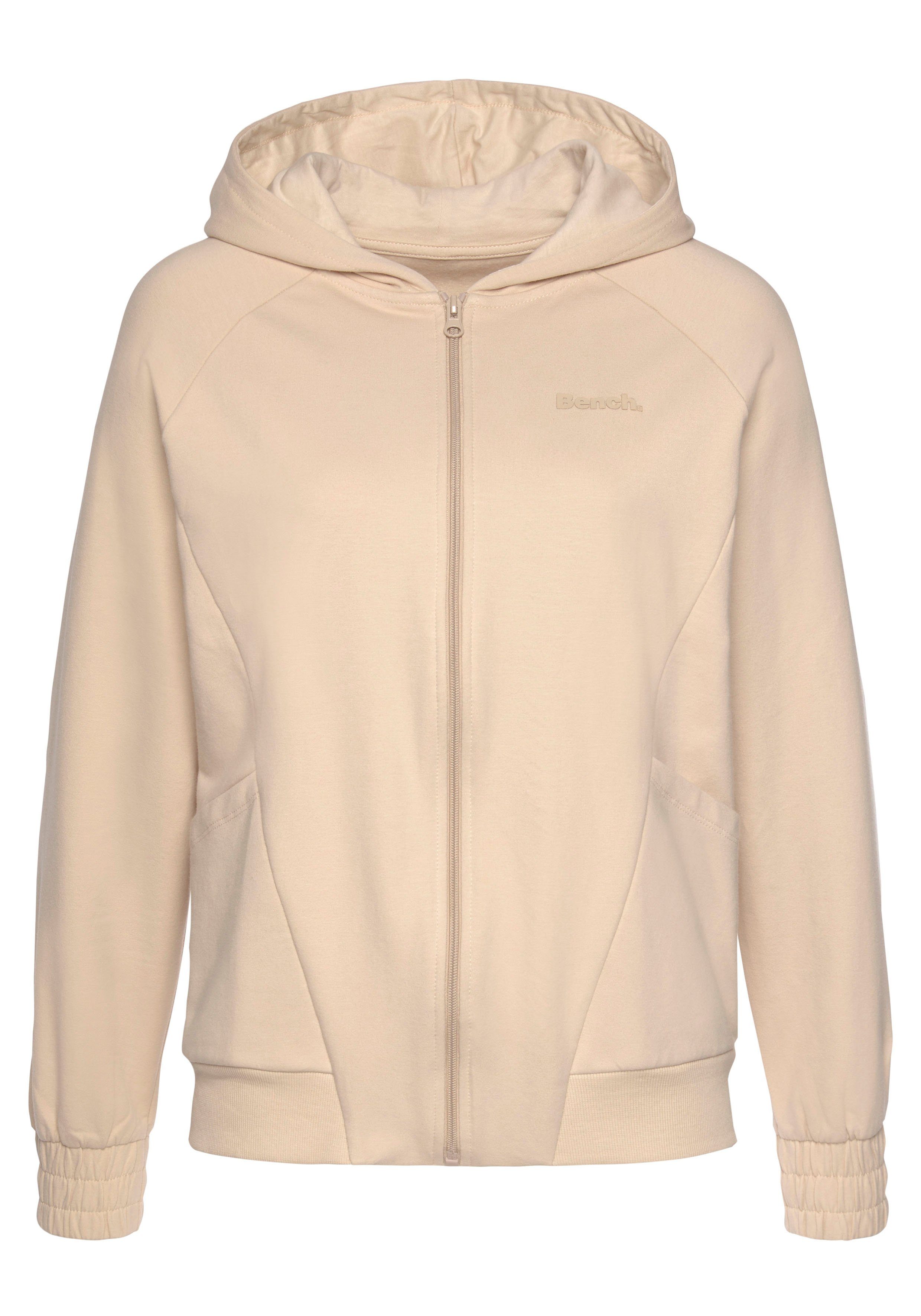 Bench. Loungewear Capuchonsweatvest met sportieve deelnaad, loungepak tops & hoodies maat 32/34 beige