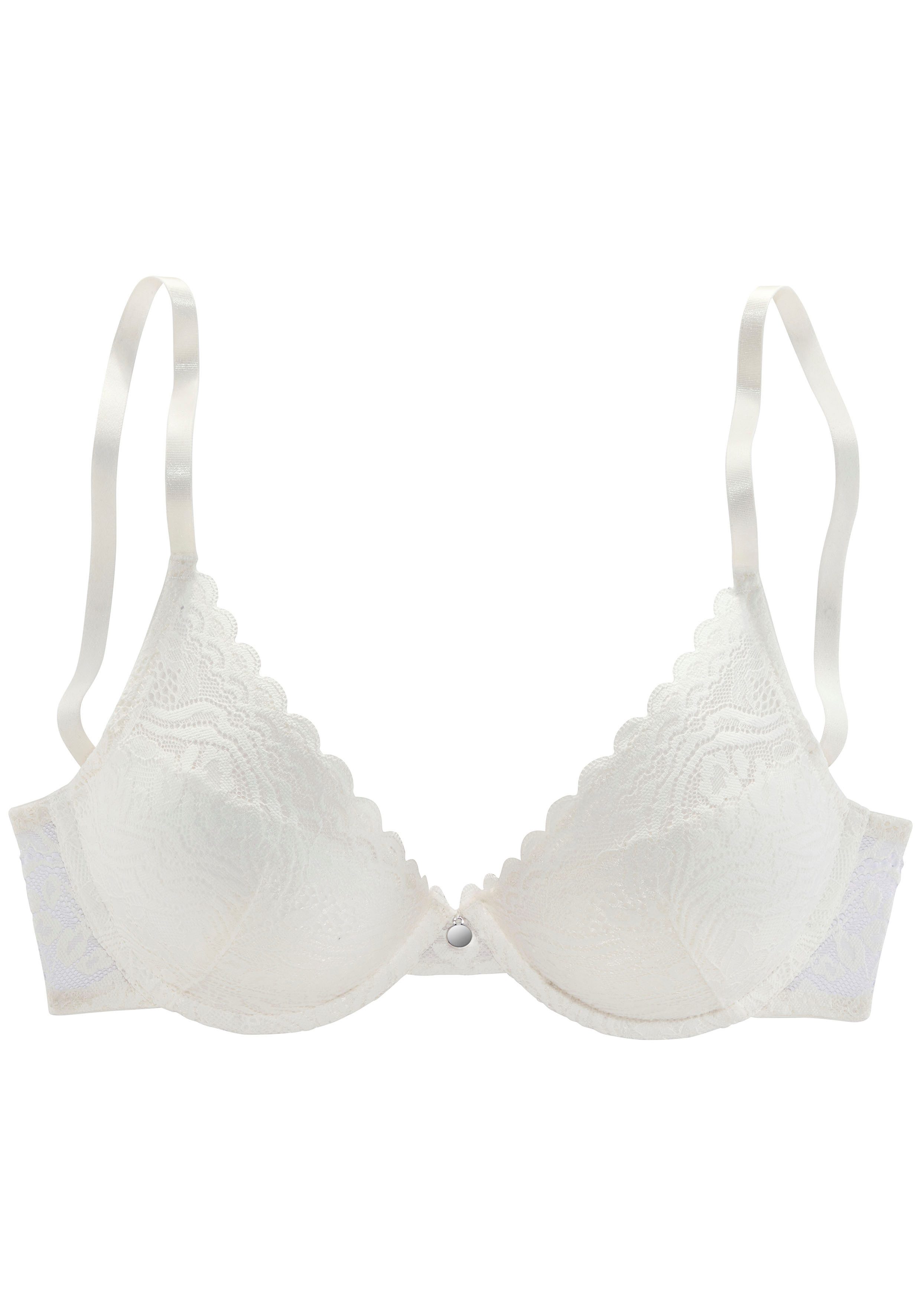 s.Oliver RED LABEL Beachwear Push-up-bh Danielle van stijlvol transparante kant in gebloemde look, dessous