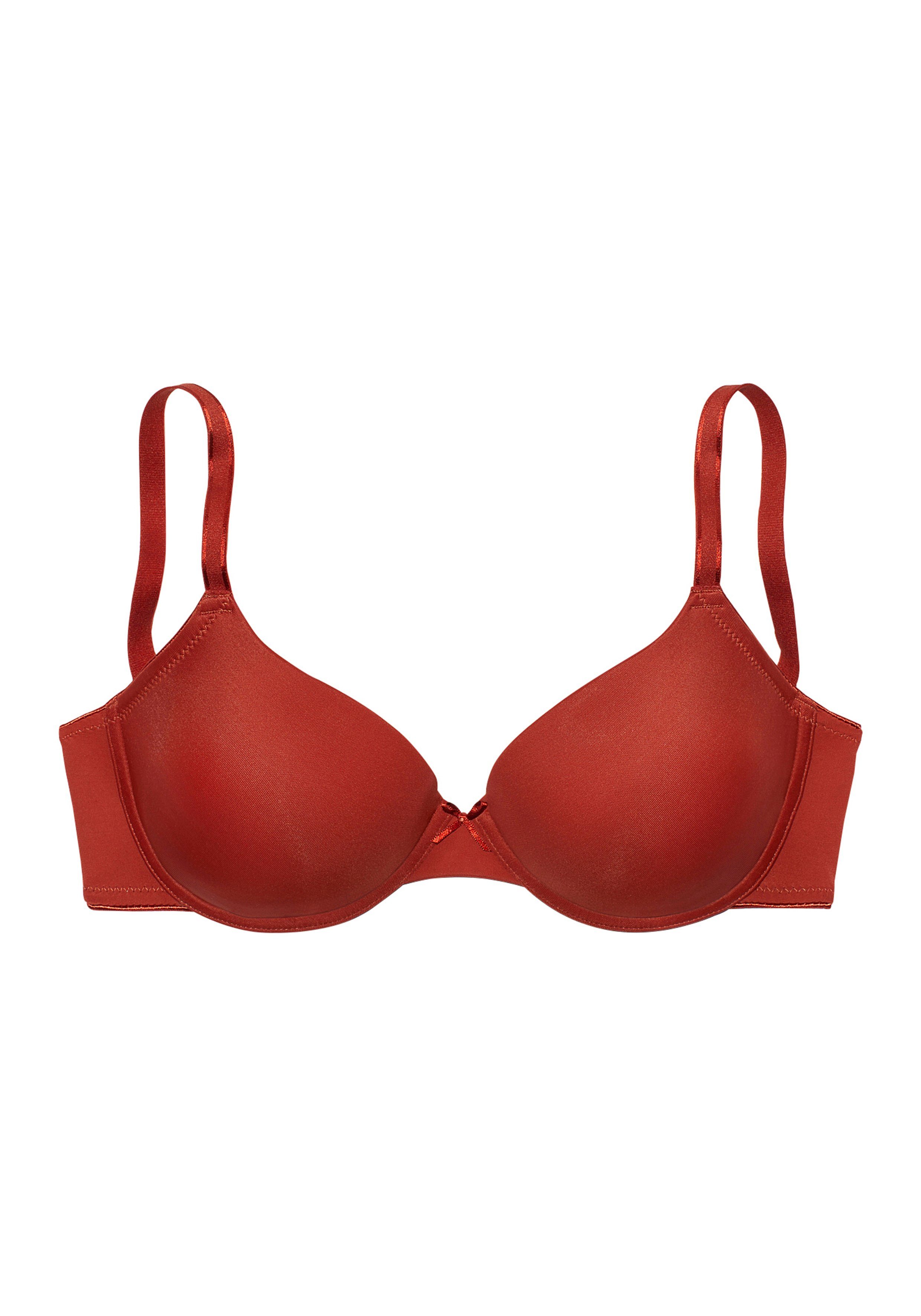 Lascana Bh met steuncups Ela - perfect basic met beugel van zijdeachtige microvezel beugel bh's maat C C rood