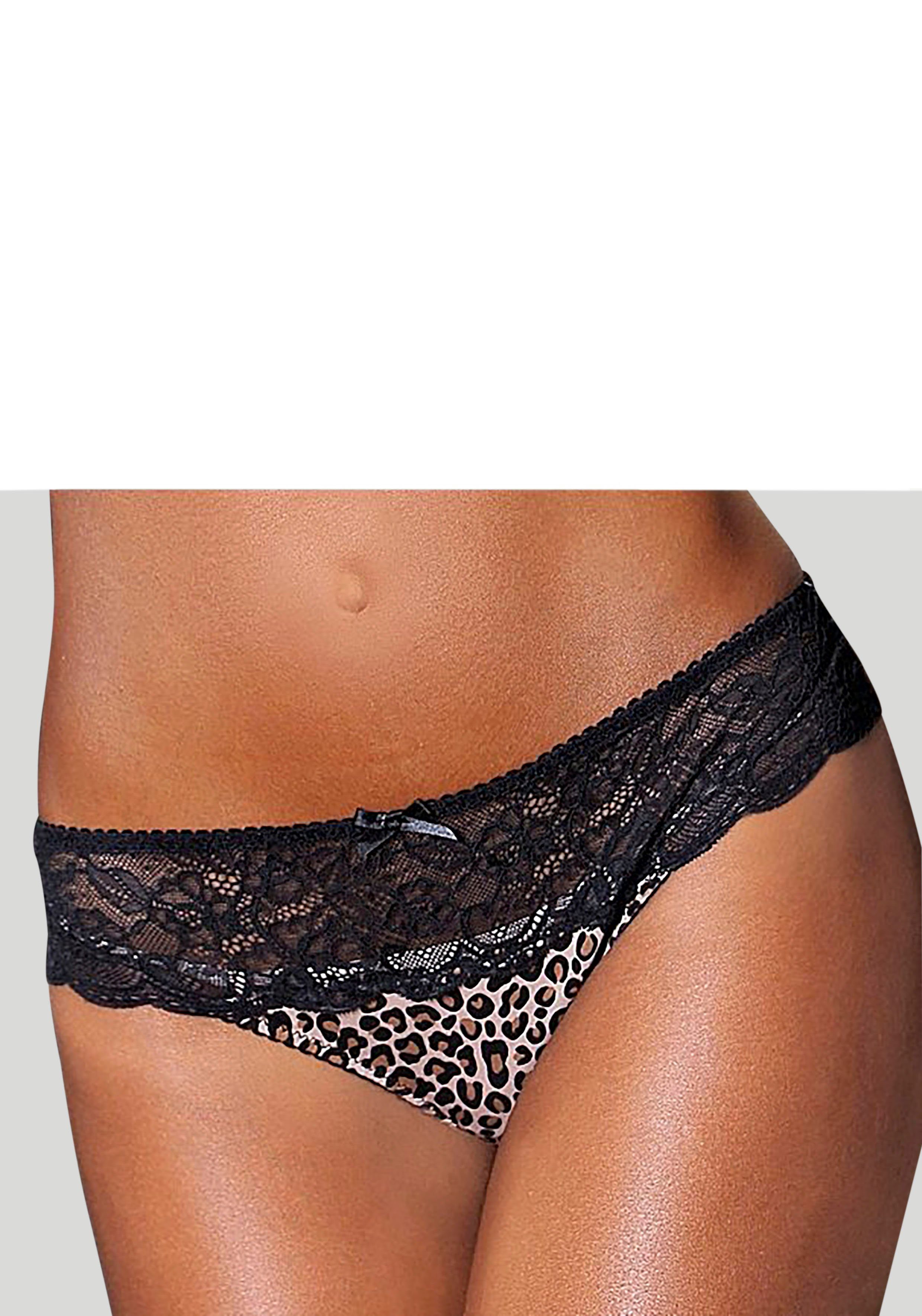 Lascana String met modieus luipaardprint