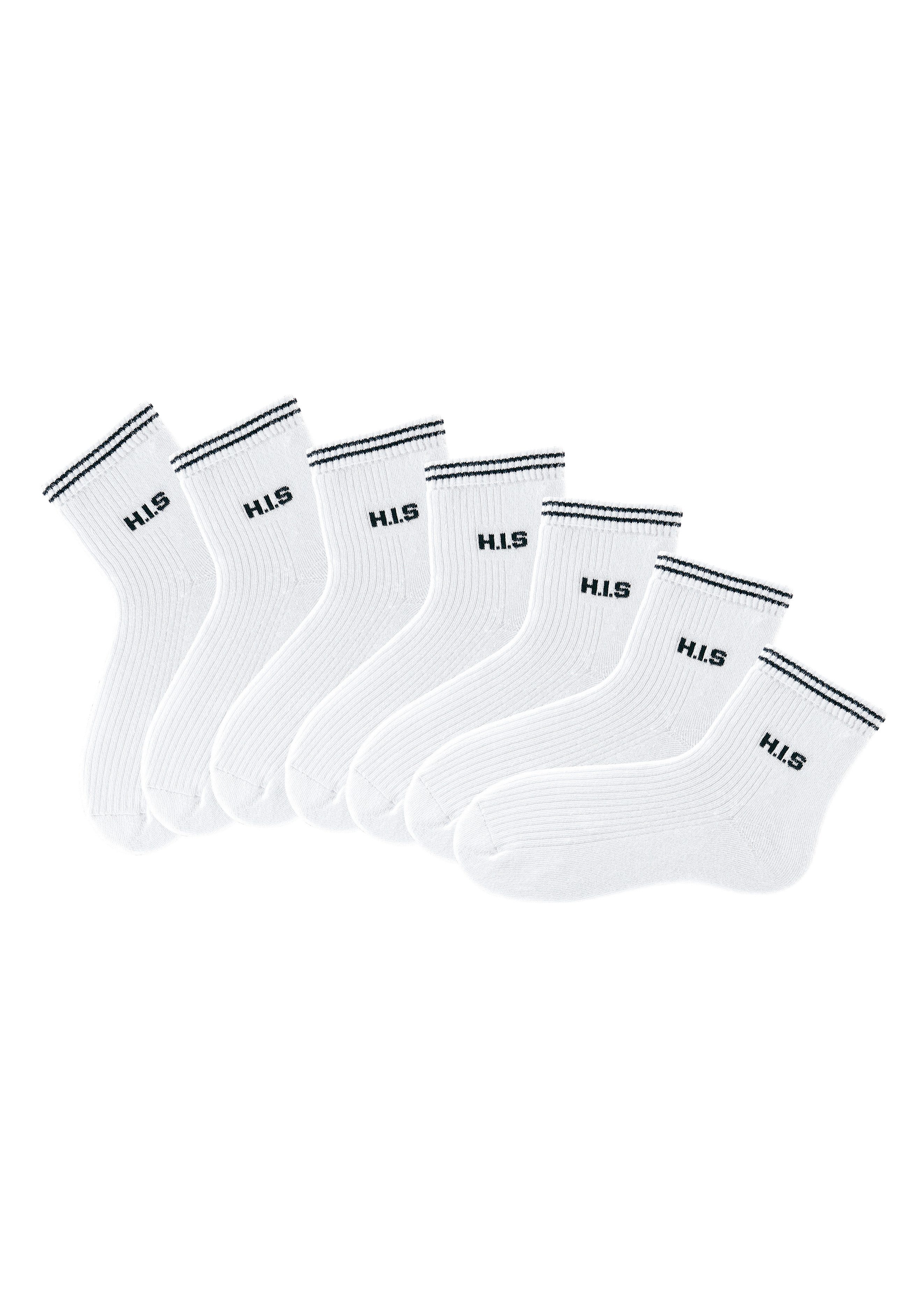 H.I.S Korte sokken met frotté (set, 7 paar) sokken maat 39-42 wit