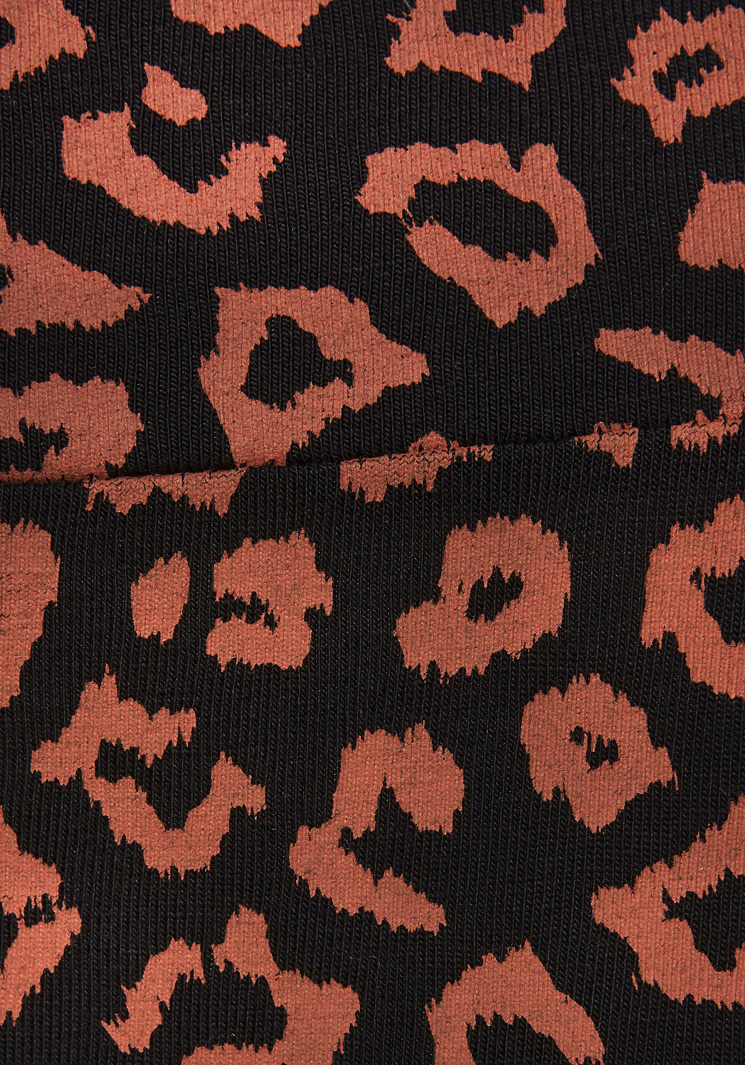 Lascana Legging Sweatleggings met brede band in leeuwprint, loungewear