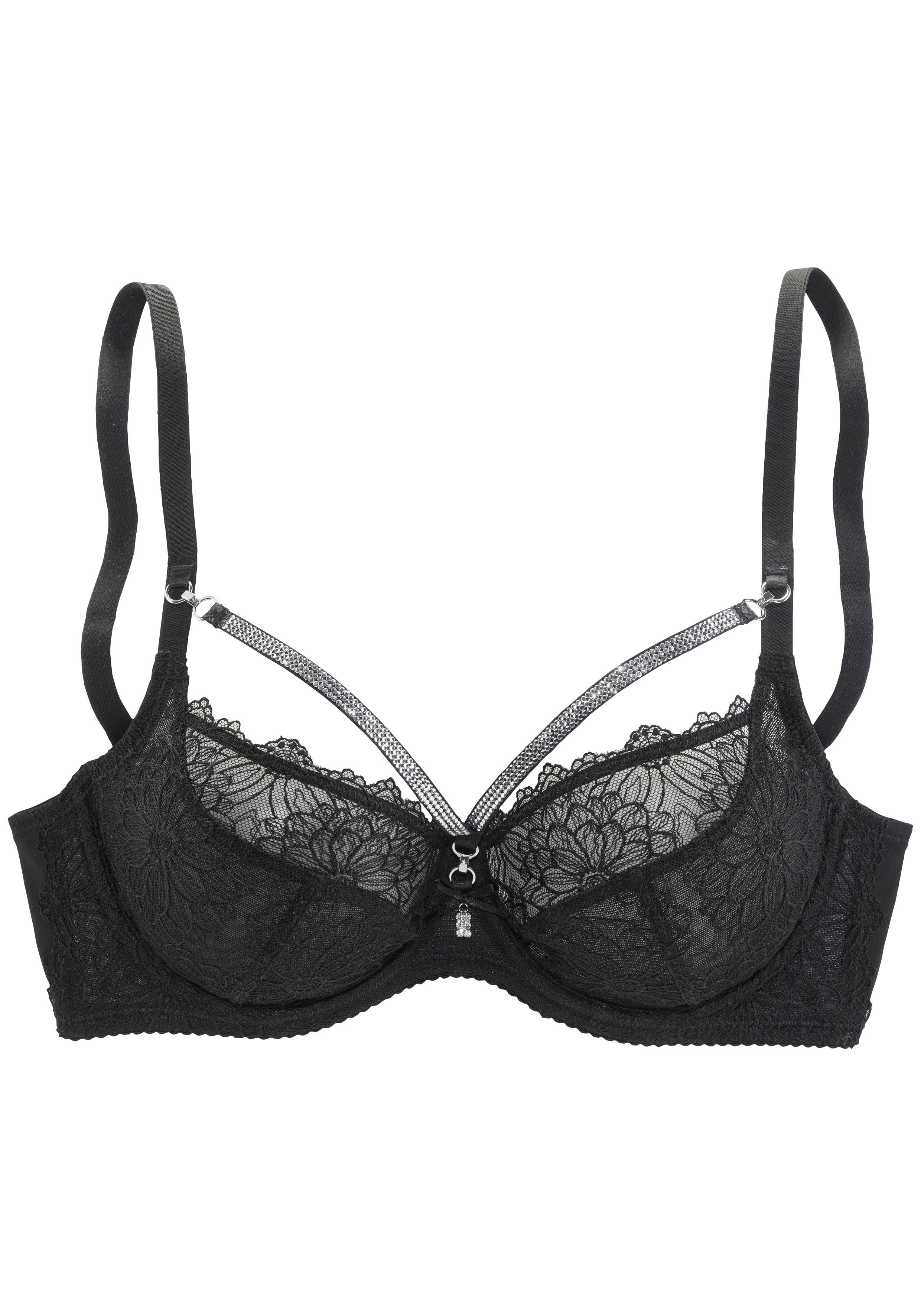 Lascana Beugel-bh met afneembare strassband, sexy lingerie, spannend ondergoed