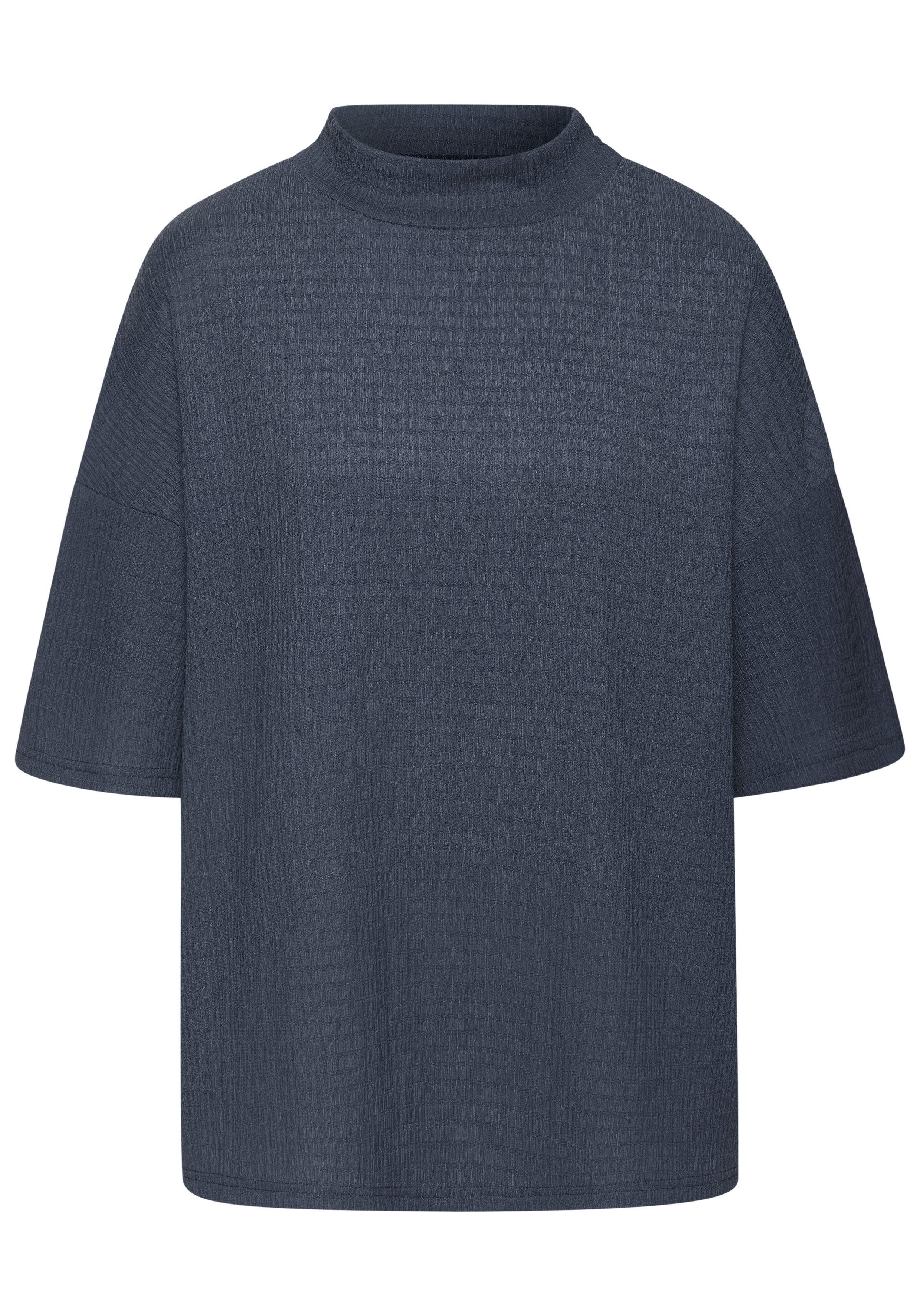Lascana Shirt met korte mouwen Met opstaande kraag van kreukvrije crêpe-kwaliteit