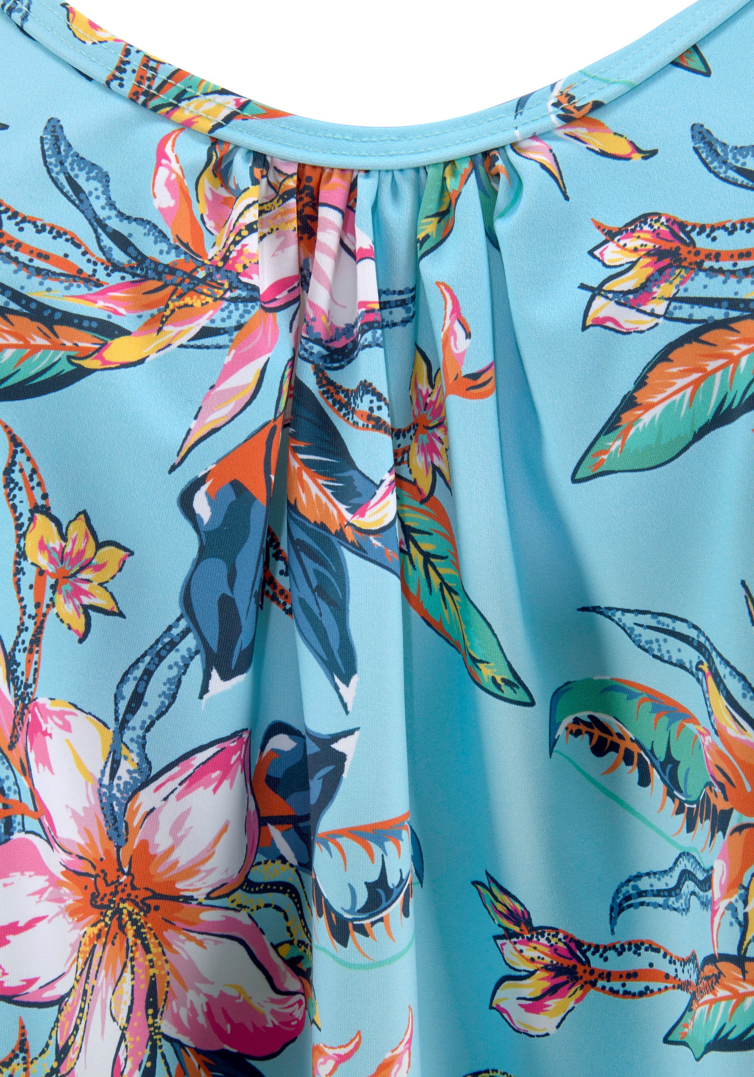 Lascana Tankinitop MALIA met losse snit en tropische print