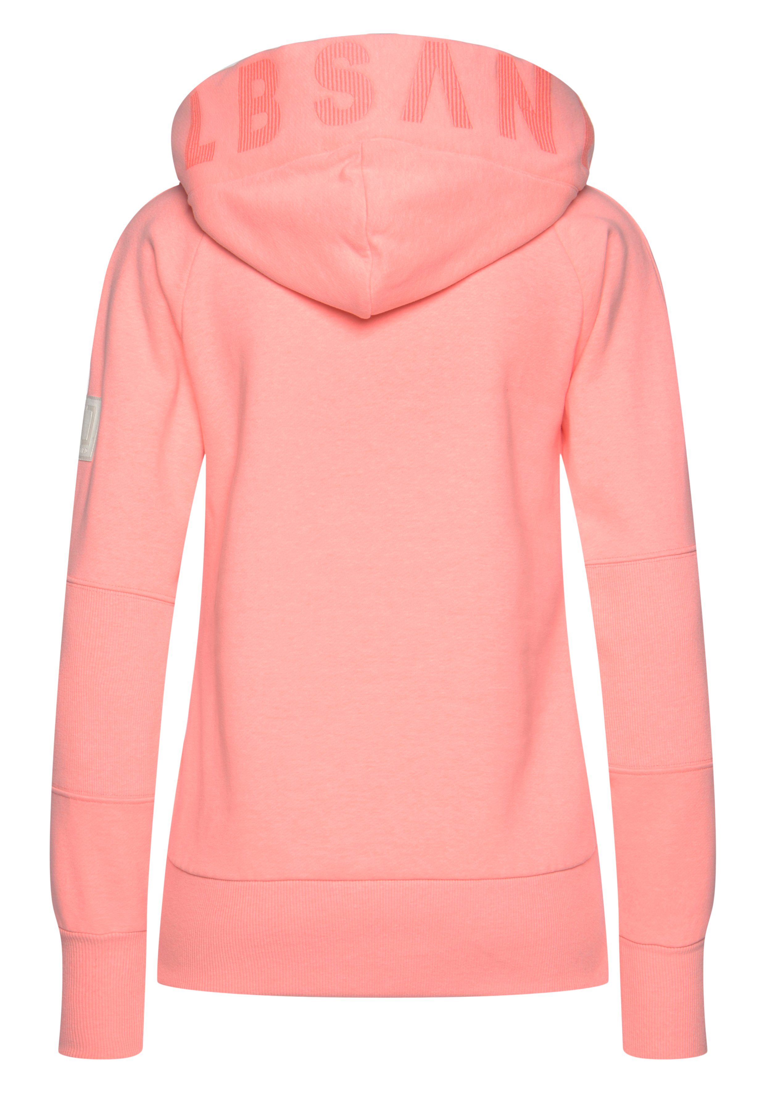 Elbsand Capuchonsweatvest Kelda met logo-print en zakken, casual jack, sportief-casual