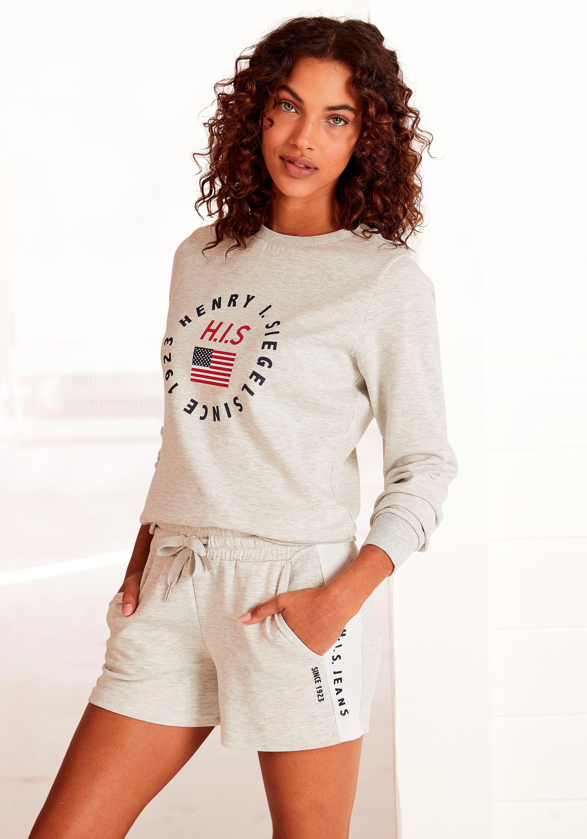 H.I.S Sweatshirt met logoprint, loungepak