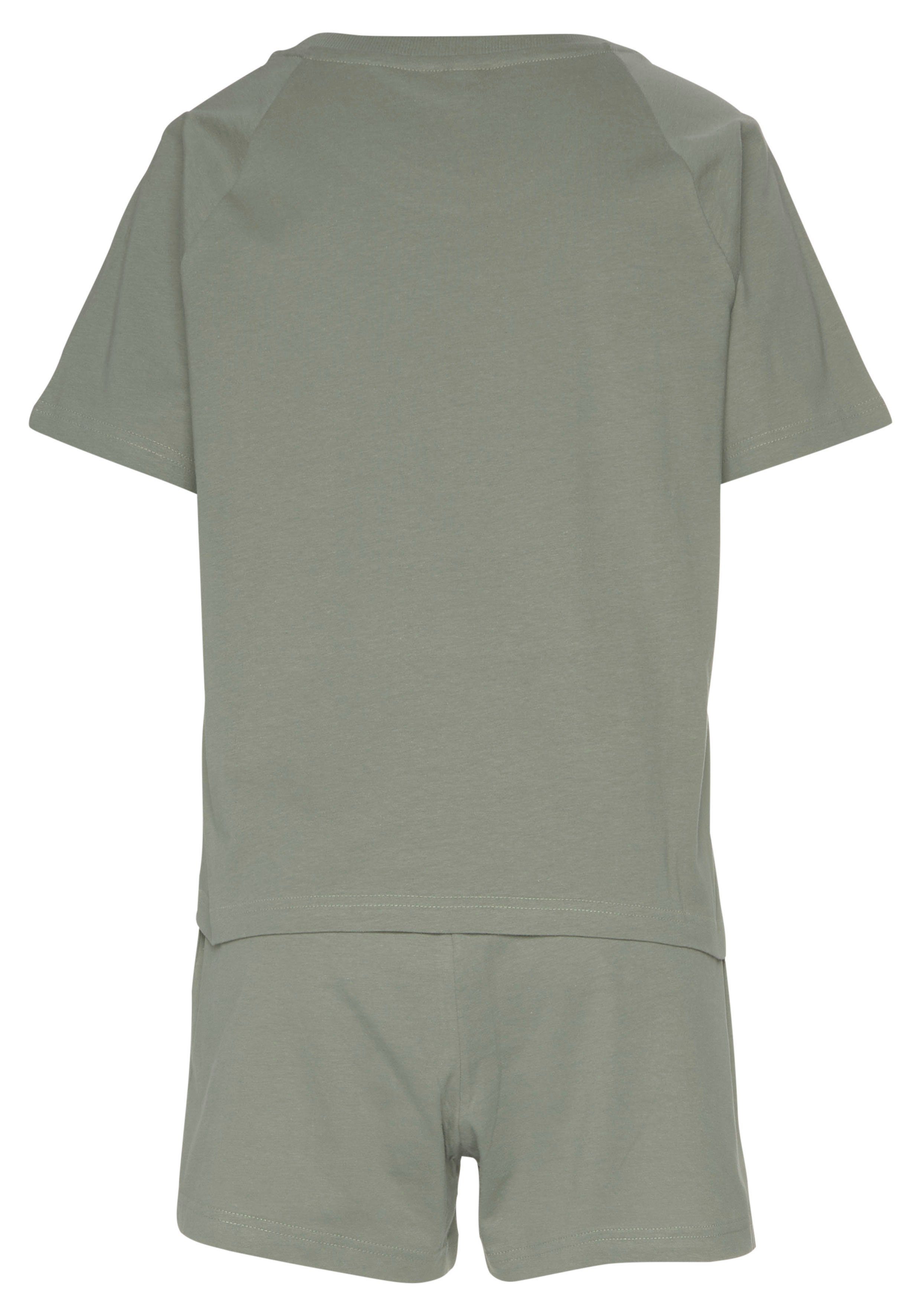 KangaROOS Shortama met slogan-frontprint (2-delig, 1 stuk)