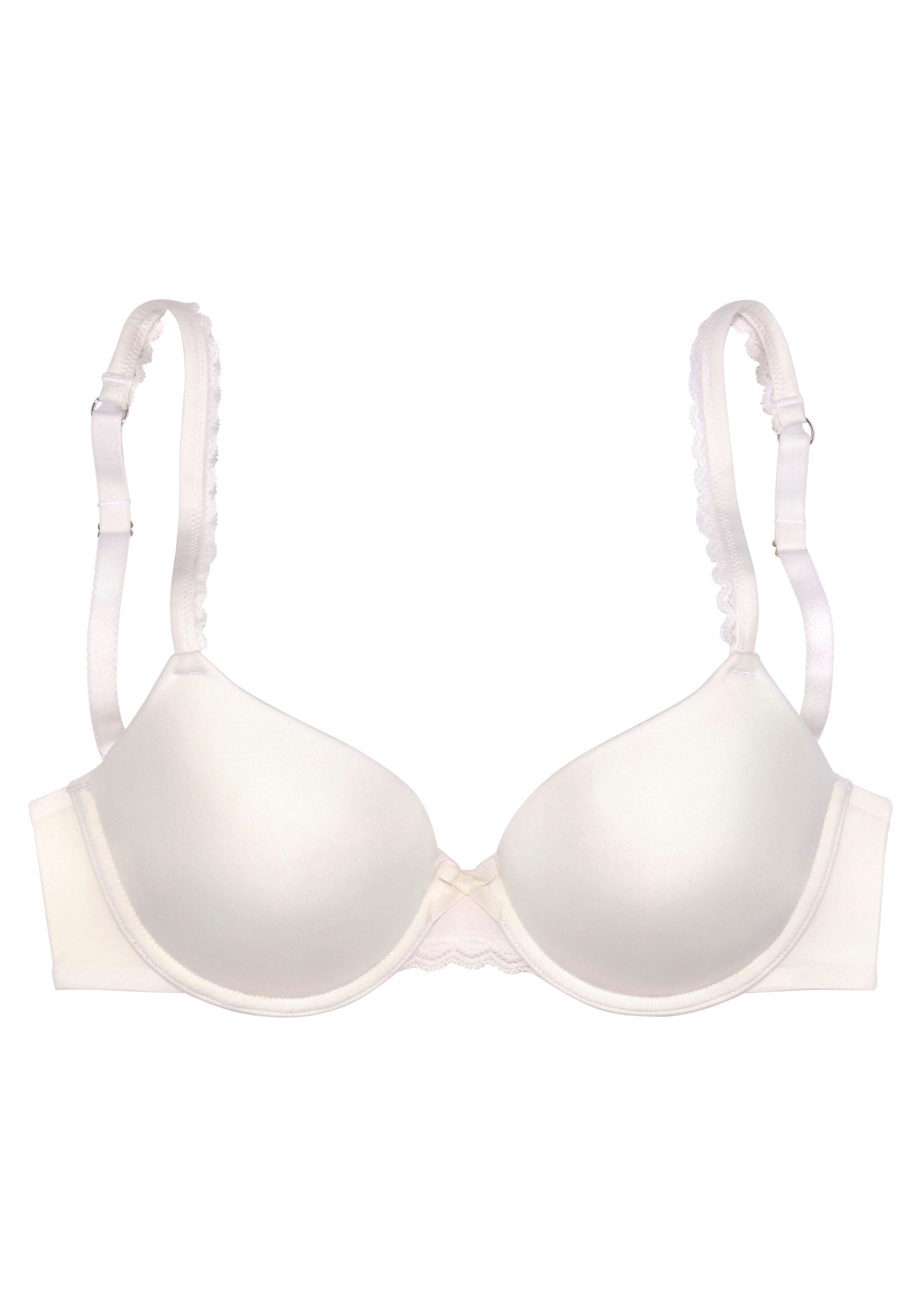 s.Oliver RED LABEL Beachwear Push-up-bh Camille met naadloos voorgevormde cups push-up bh's maat 85 D wit