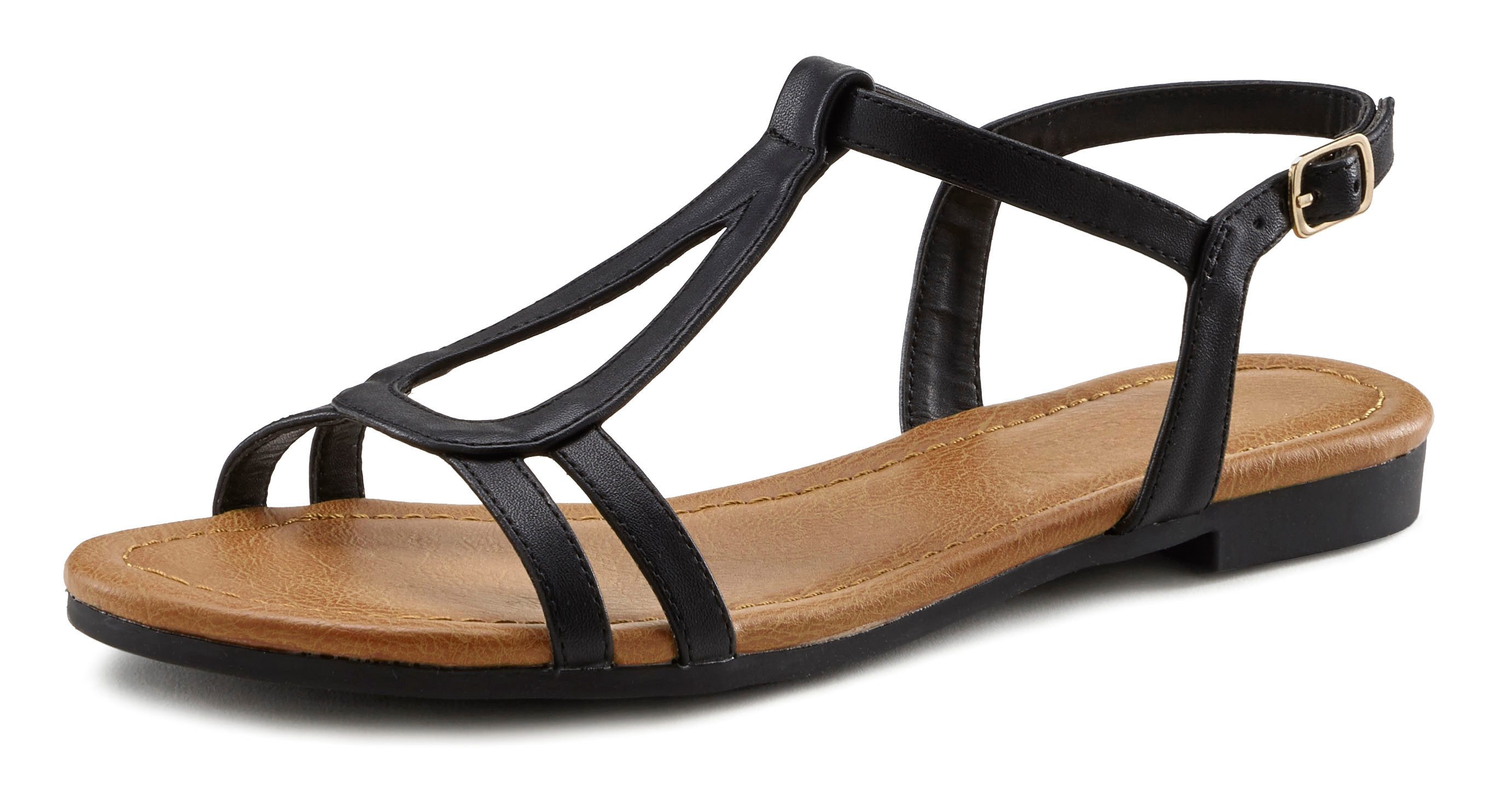 Vivance Sandalen Zomerschoen Sandalette, zomerschoen met verfijnde bandjes VEGAN