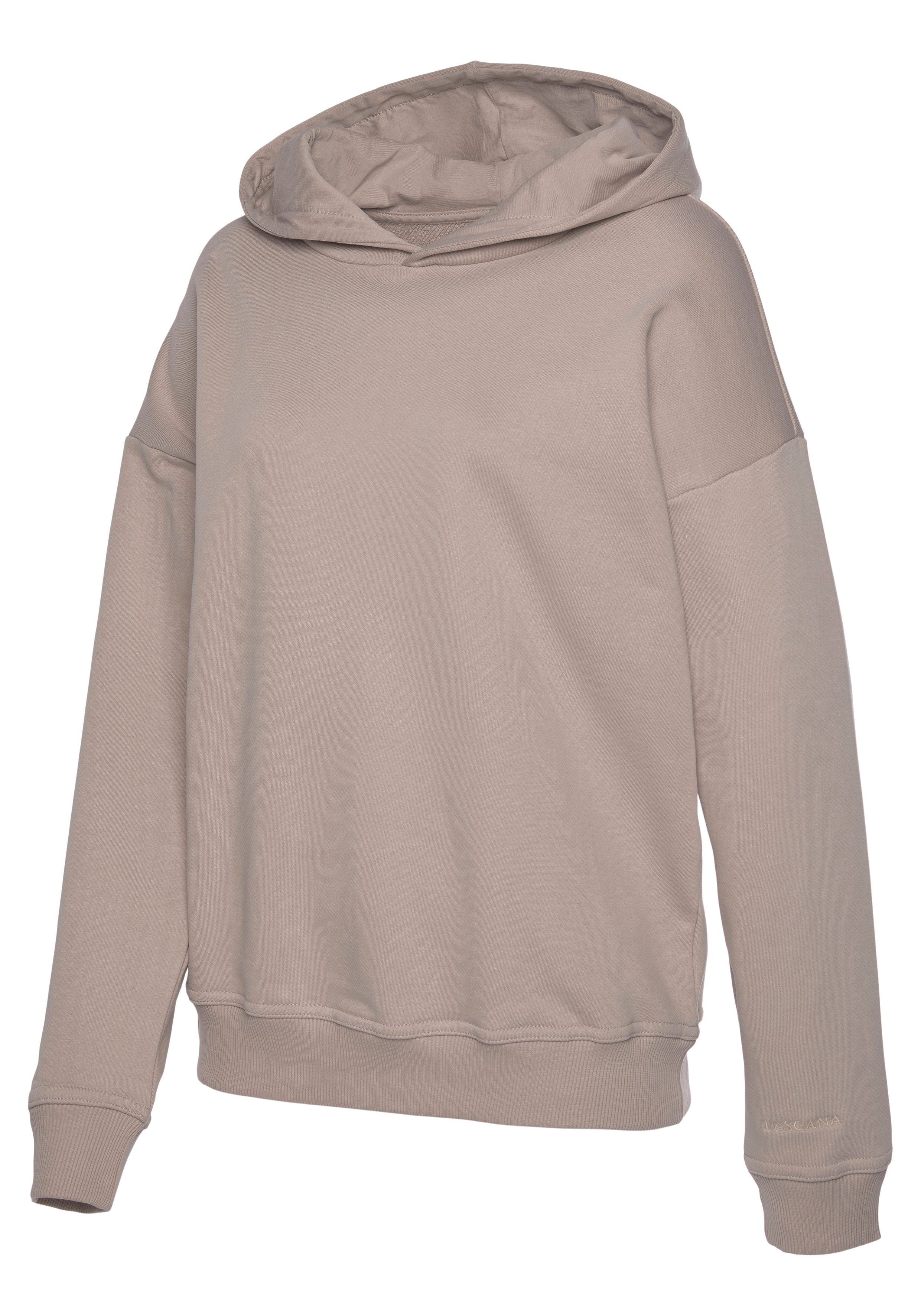 Lascana Hoodie van biologische katoen, loungewear