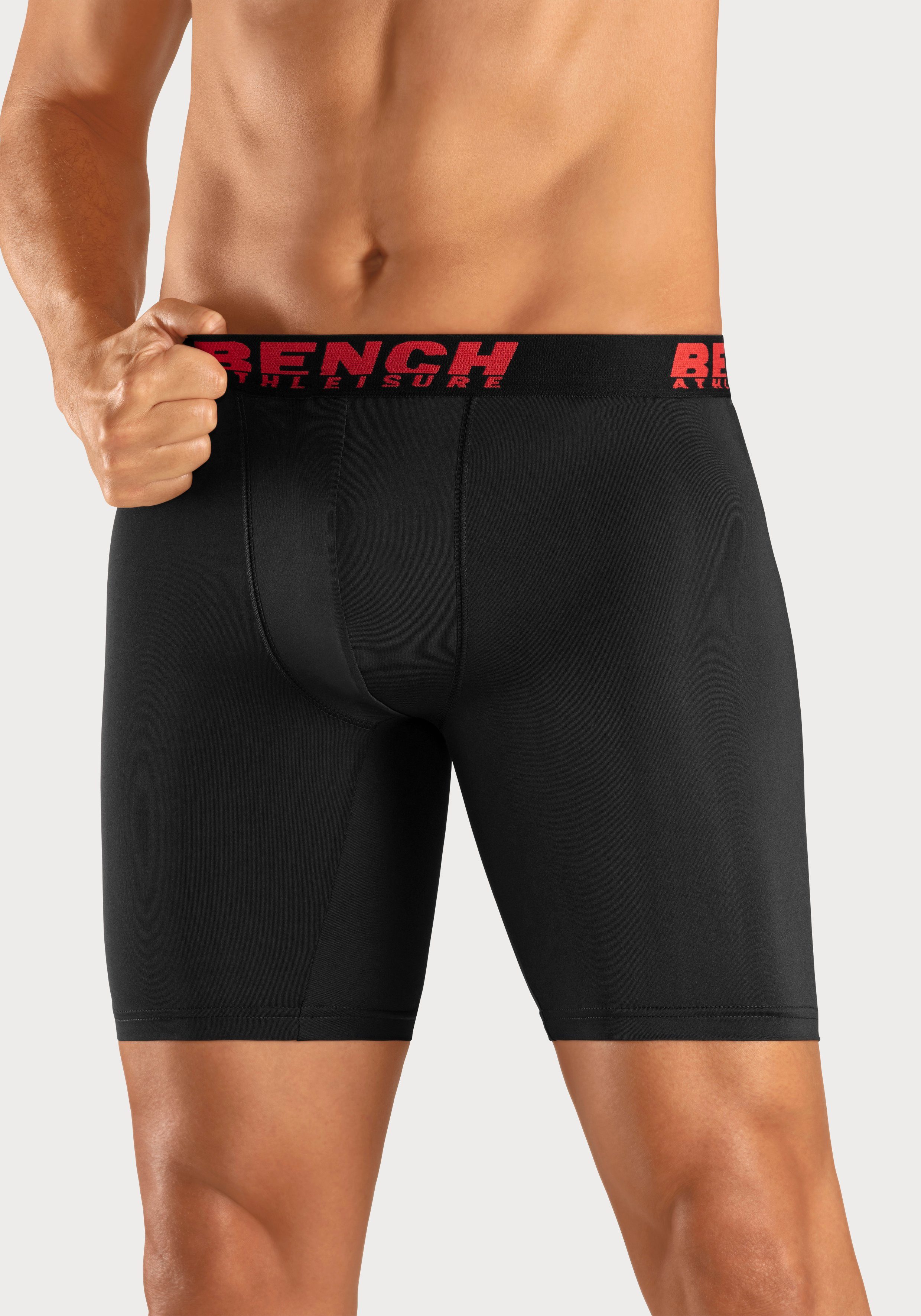 Bench. Functionele boxershort Boxershorts voor heren in sportieve uitstraling van microvezel met langere pijpen (set, 2 stuks)