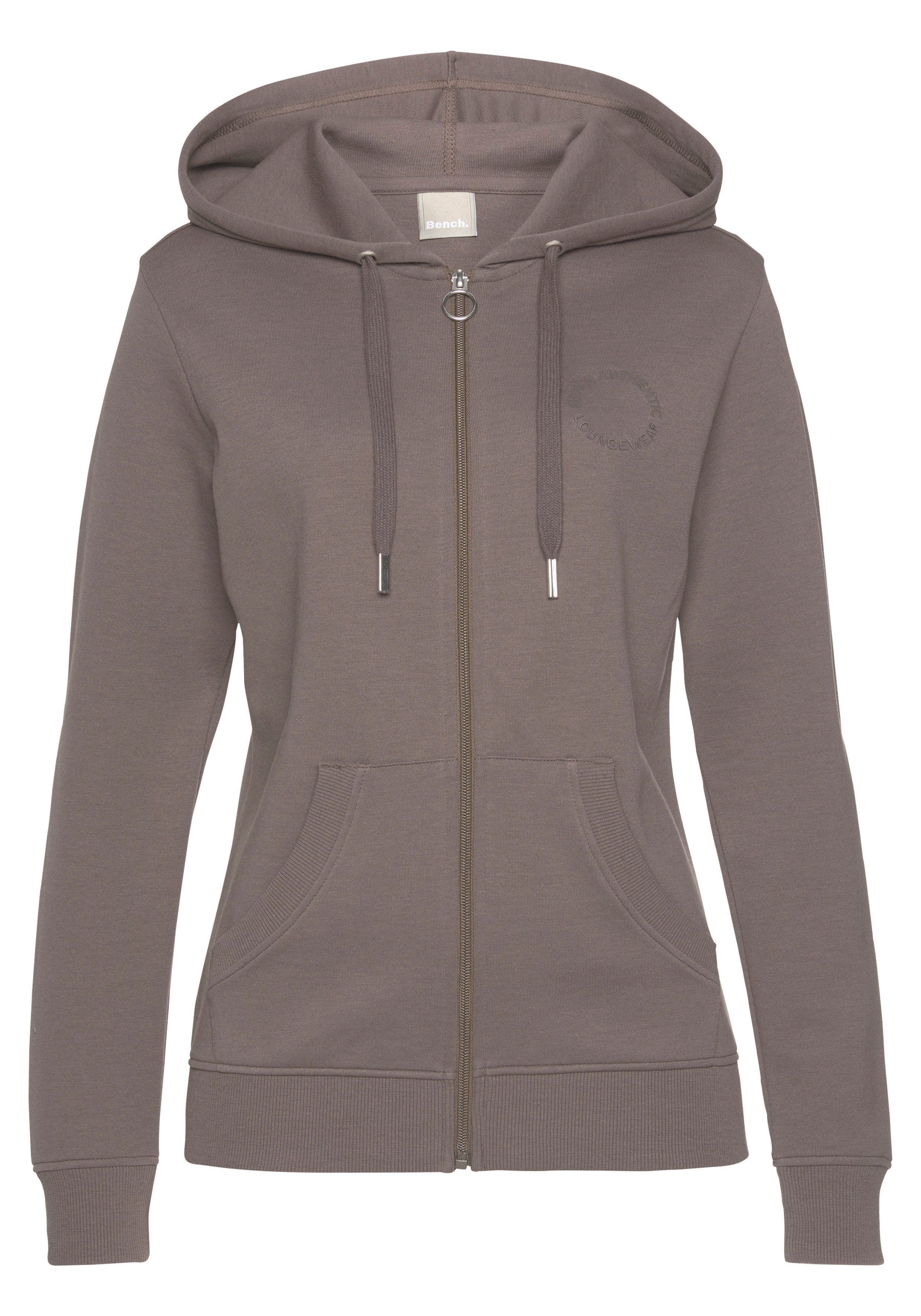 Bench. Loungewear Capuchonsweatvest Met geborduurd logo met logo en kangoeroezak, loungewear