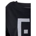 elbsand sweatshirt finnia met flockprint voor zwart