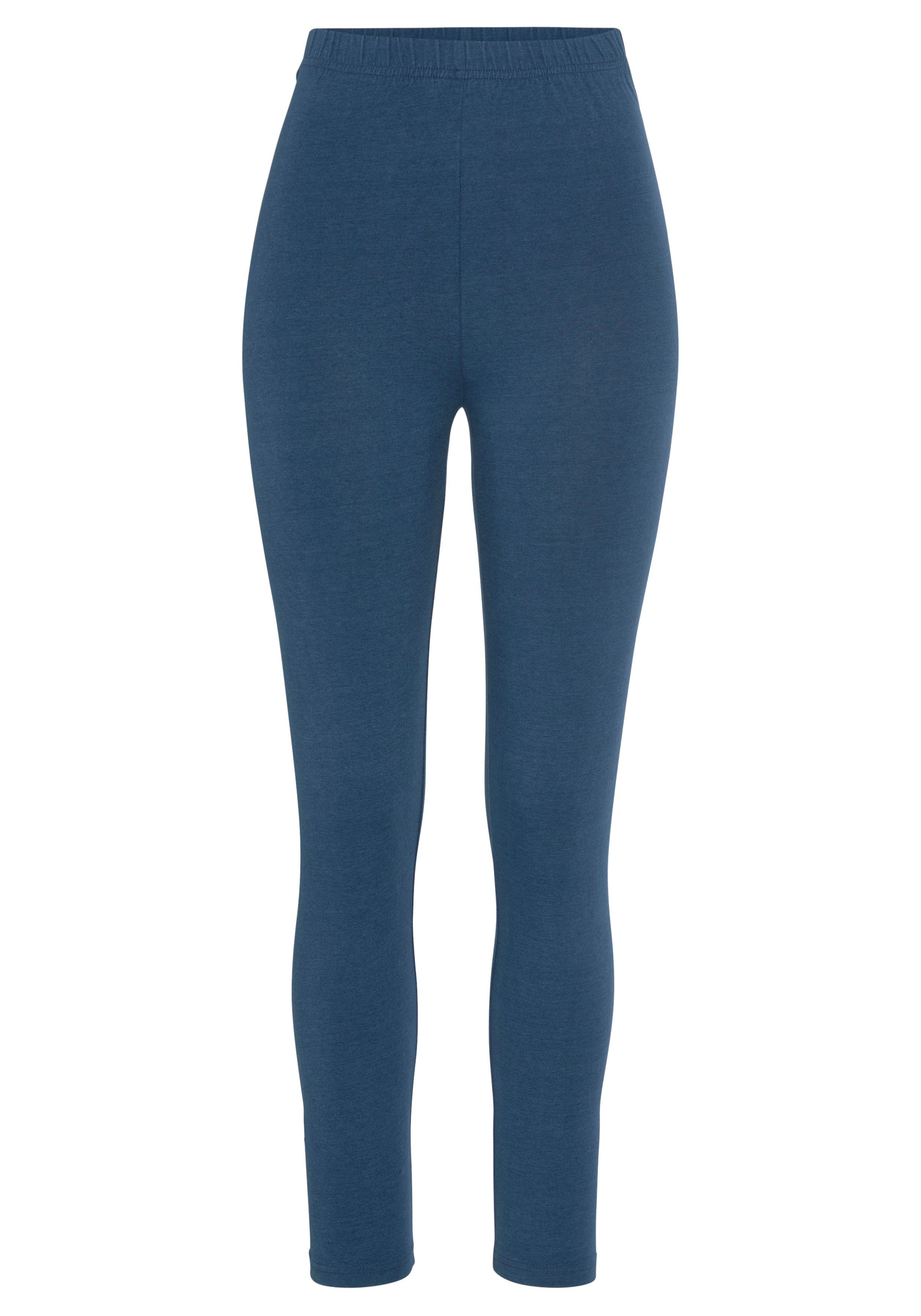 vivance active Legging met rubberen tailleband, loungewear (2-delig, Set van 2)