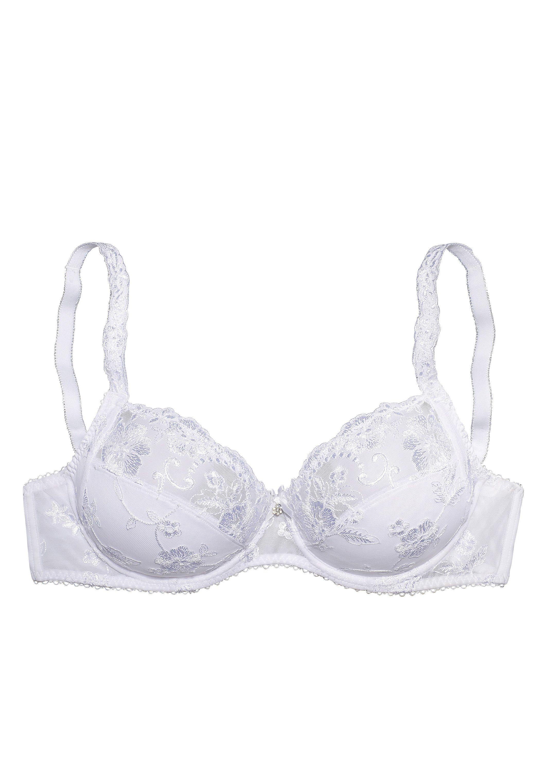 Lascana Beugel-bh WANDA met borduurkant in bloemetjes-look, dessous