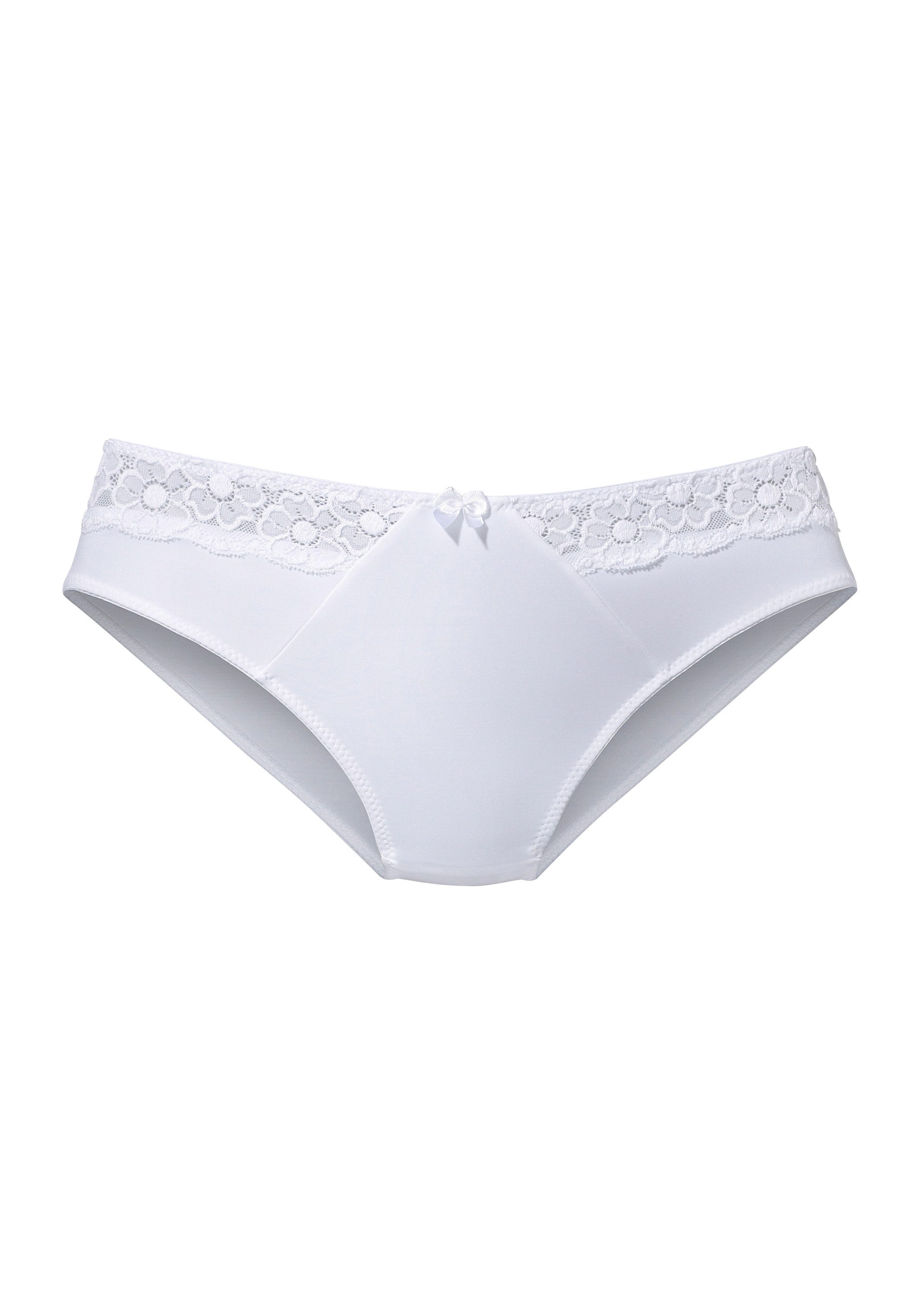 Lascana Slip met kanten inzetten opzij slips maat 48/50 wit