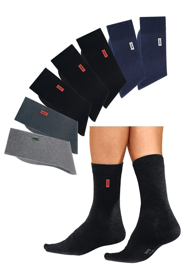H.I.S Basic sokken in aangename katoenkwaliteit (set, 7 paar)