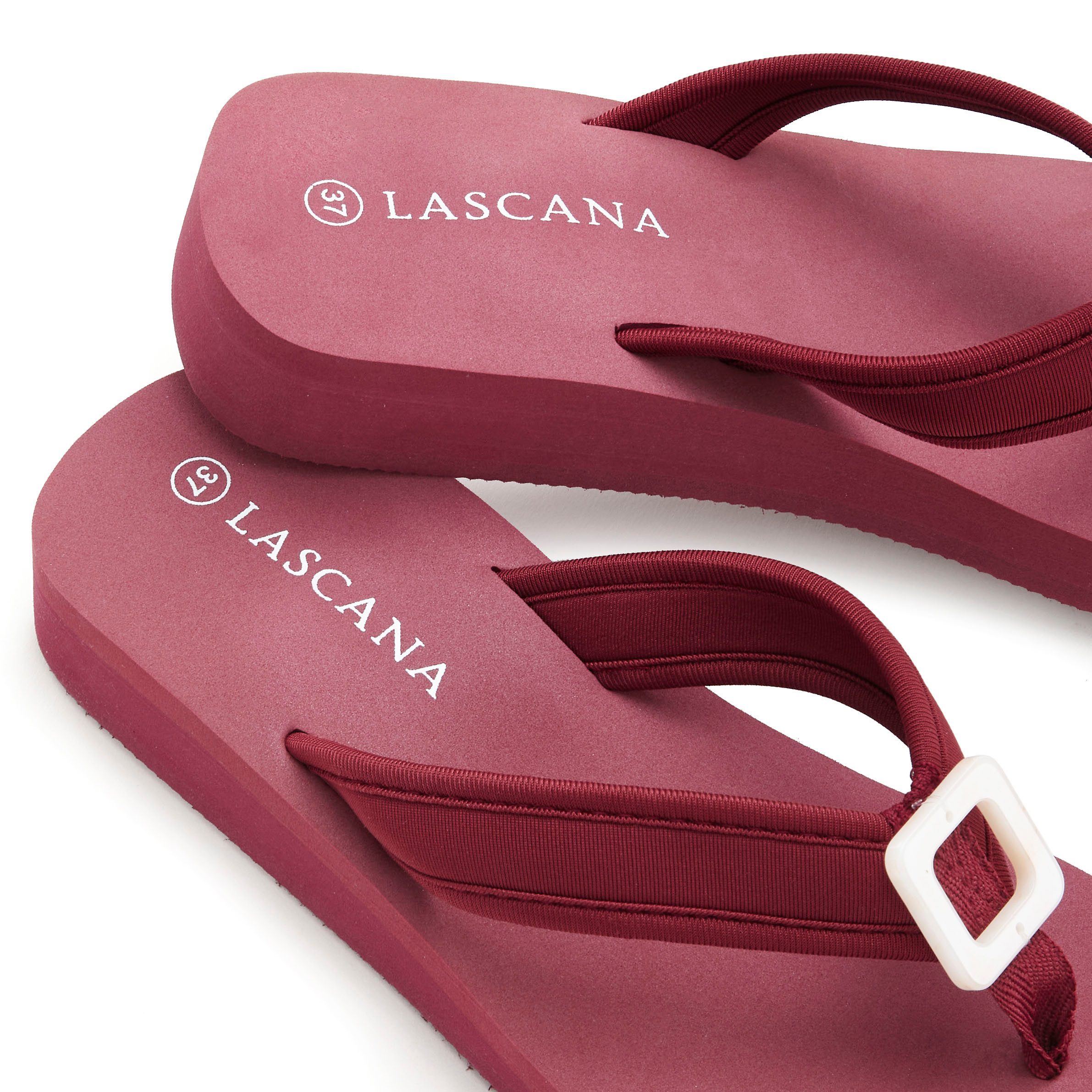 Lascana Badslippers Sandaal, pantoffel, badslipper met decoratieve applicatie VEGAN
