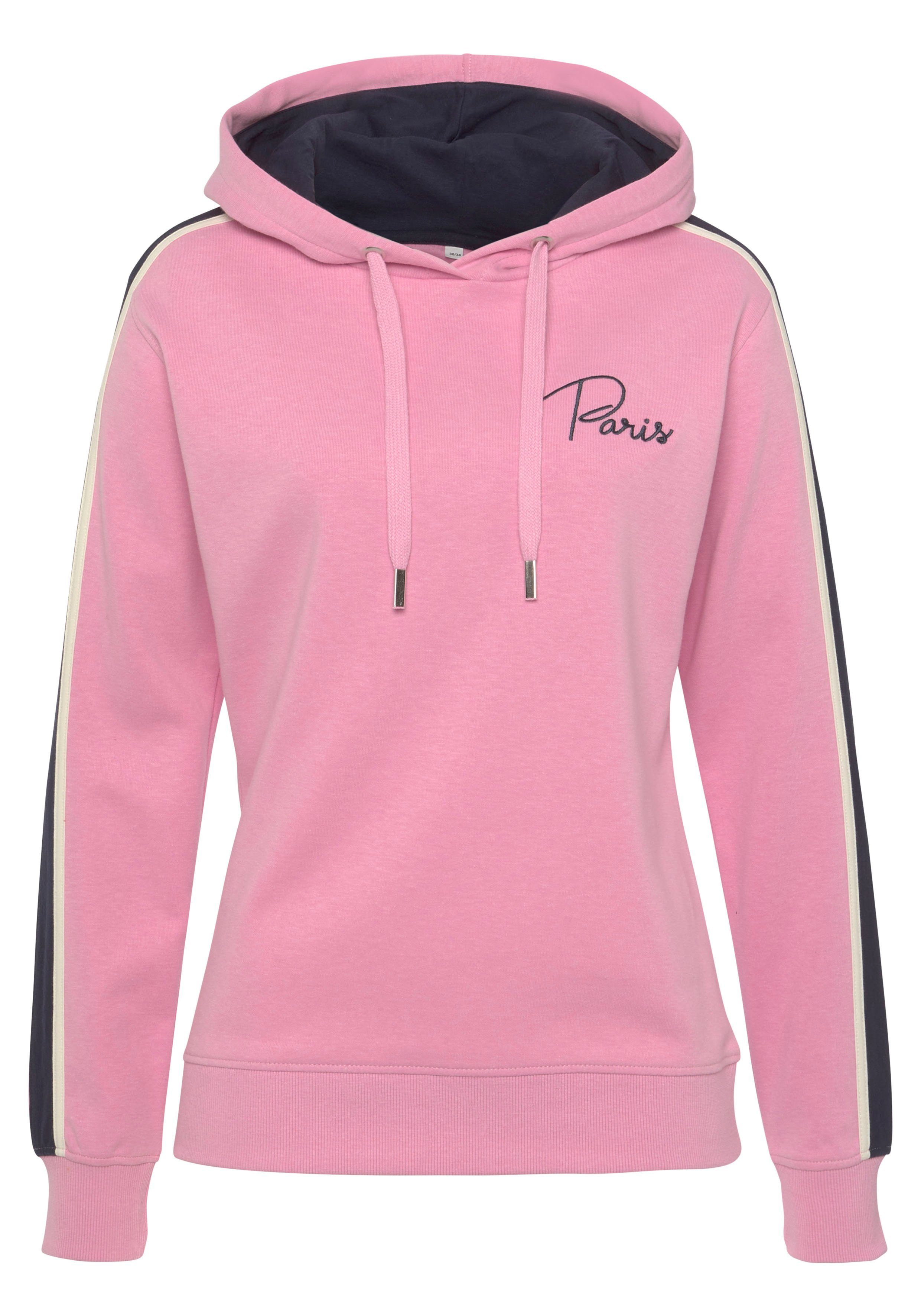 Vivance Hoodie met contrasterende accentueringen, loungeanzug (1-delig)